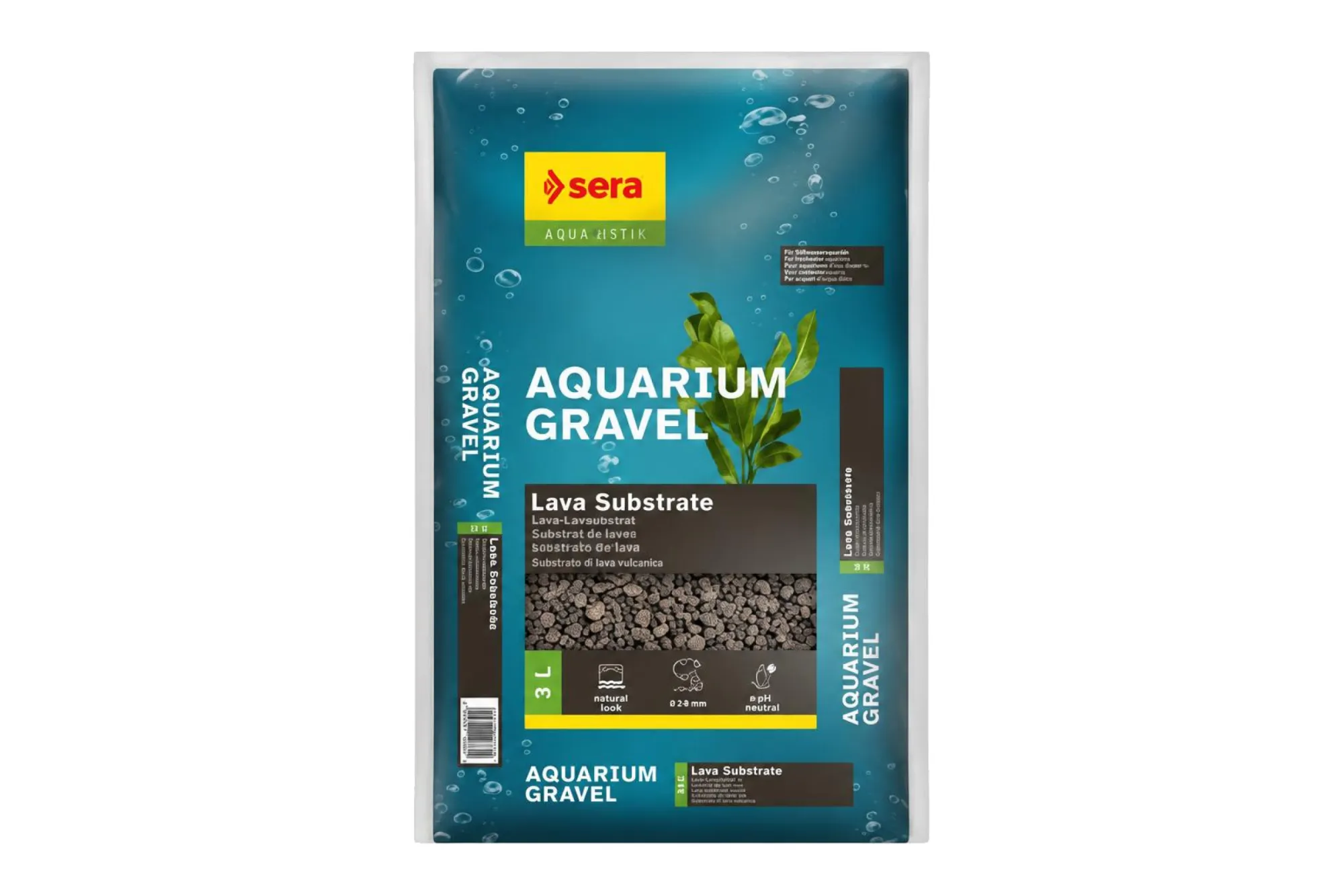 Sera Aquarium Gravel Lava Substrate Ø 2–8 mm 3 l – KI-generierte Abbildung aus Produktreferenz