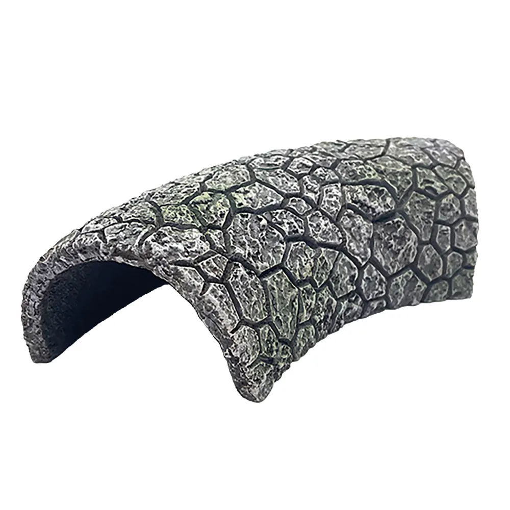 Hobby Cracked Rock Cave 1 Aquarienhöhle in kantiger Steinoptik, 17 x 8,5 x 5 cm – natürliche Felsoptik als Versteck für Fische, Garnelen, Reptilien und Amphibien