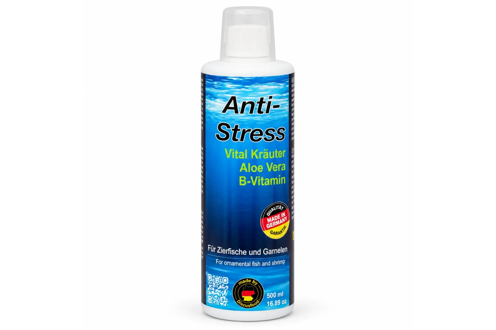DISCUSFOOD Anti Stress 500ml – KI-generiertes Produktbild