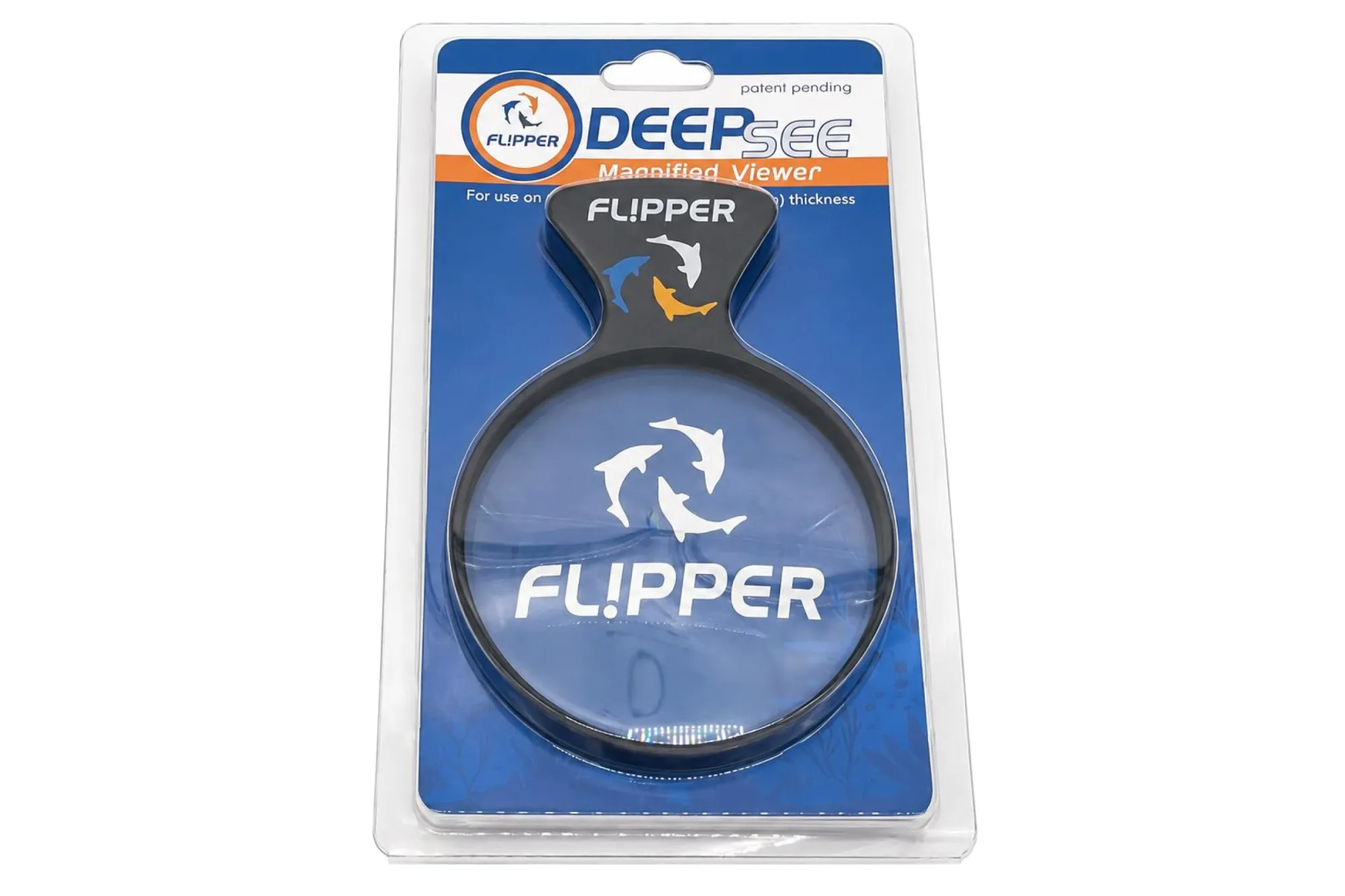 Flipper DeepSee Viewer Standard Lupe mit Magnethalterung, 4 Zoll, Schwarz – KI-generierte Abbildung aus Produktreferenz