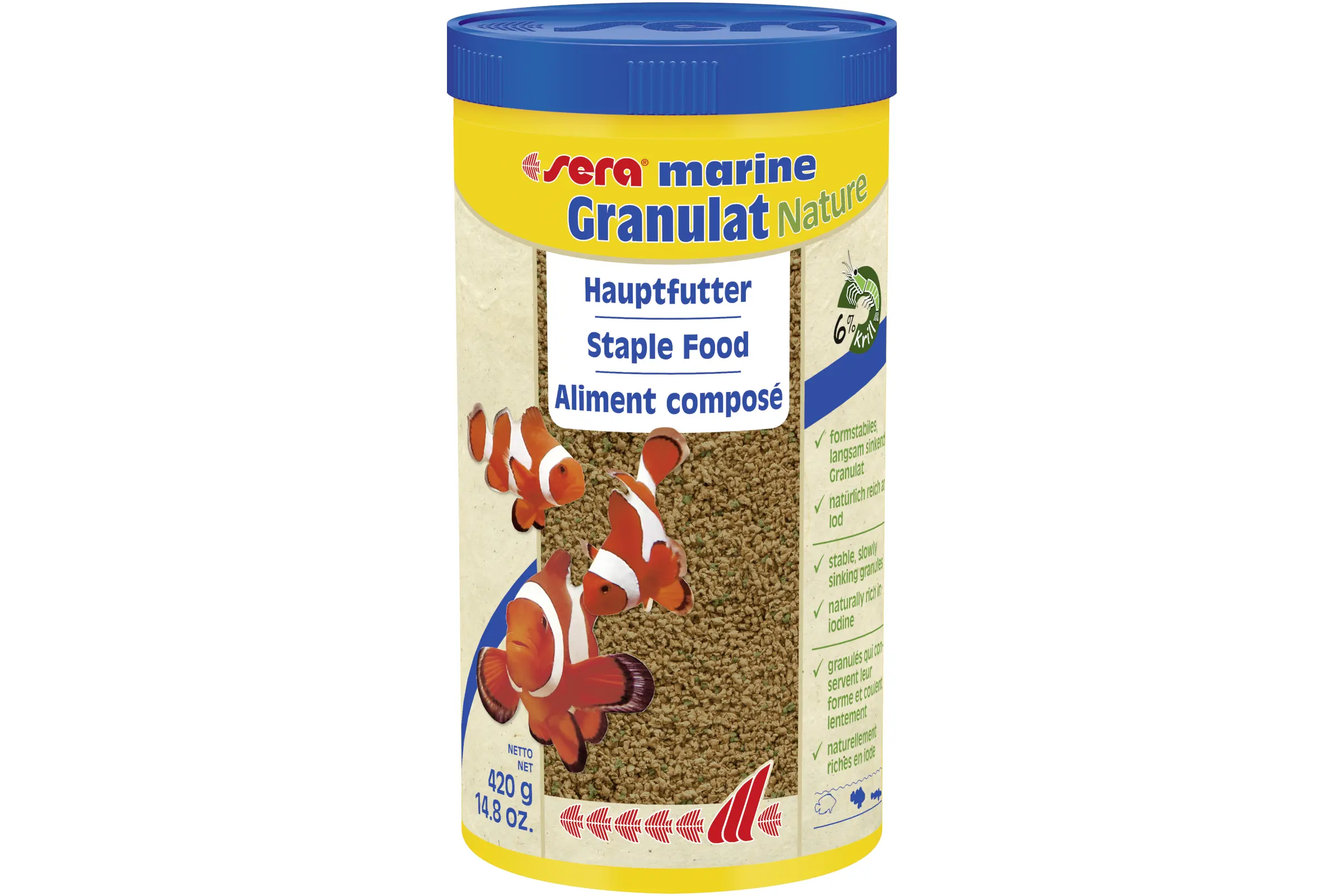 Sera MARIN Granulat Nature 1000 ml, Hauptfutter Meerwasser