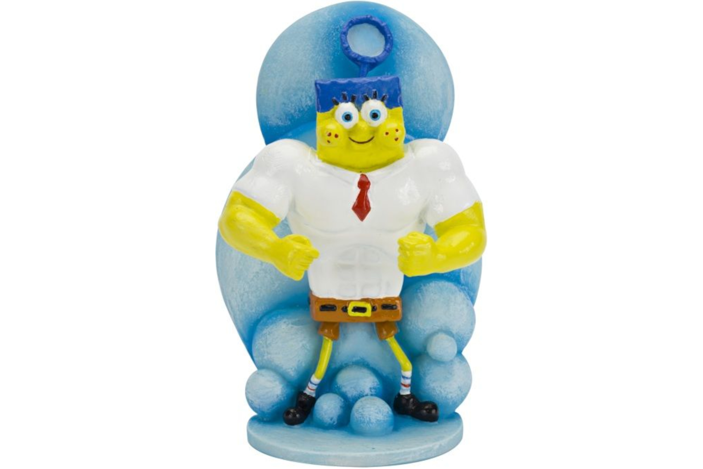 Penn-Plax SpongeBob mit Muskeln, Aquarium-Deko, 8,9 cm