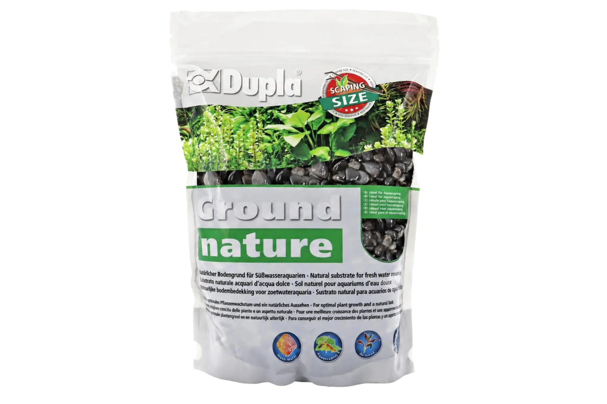 Dupla Ground nature Black Pebbles Mini 2 kg – KI-generierte Abbildung aus Produktreferenz