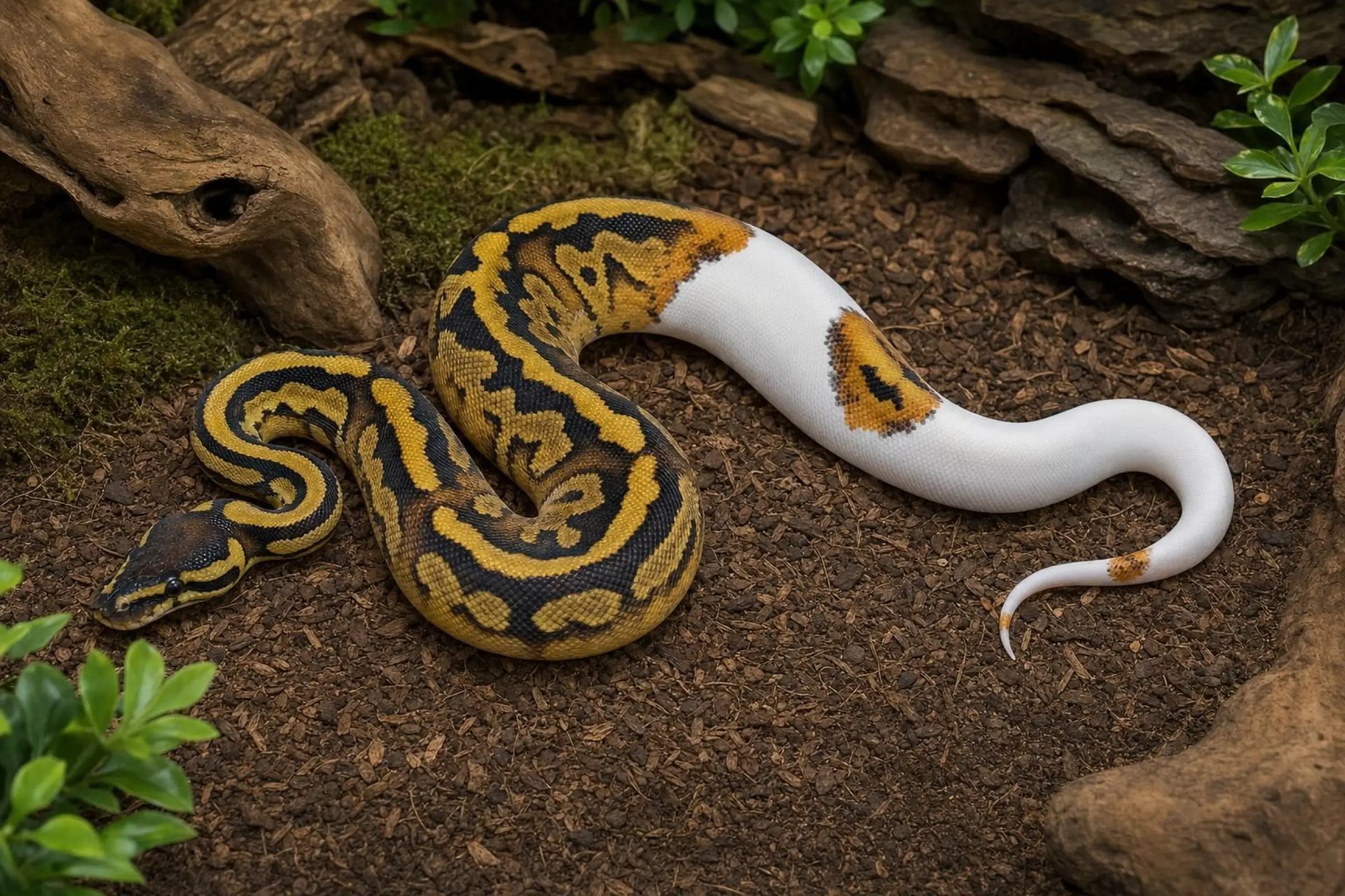 Fire-Piebald-Königspython, Python regius
