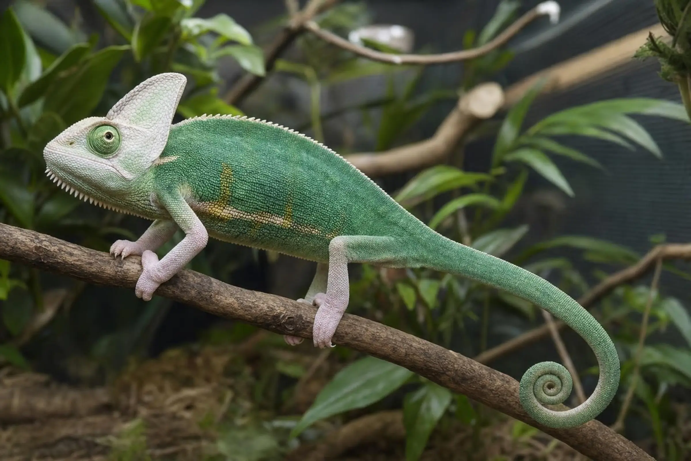 Piebald-Jemenchamäleon, Chamaeleo calyptratus