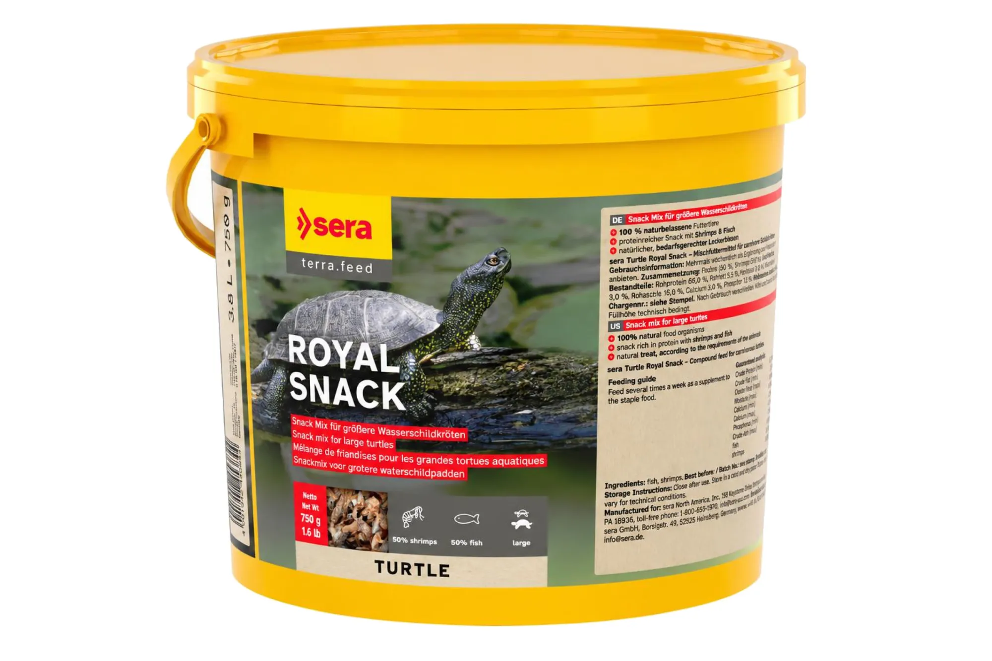 sera Turtle Royal Snack 3.800 ml (750 g) – KI-generierte Abbildung aus Produktreferenz