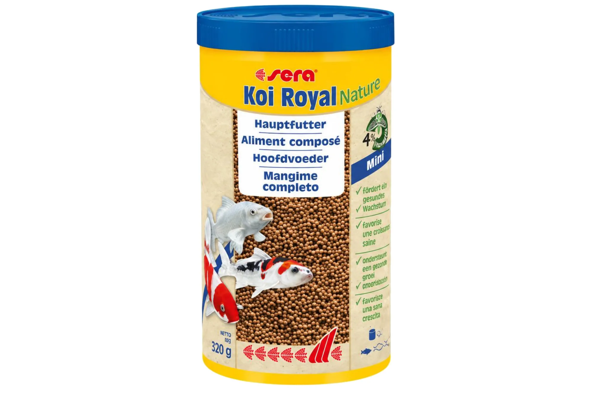 sera Koi Royal Mini 1.000 ml (320 g) – KI-generierte Abbildung aus Produktreferenz