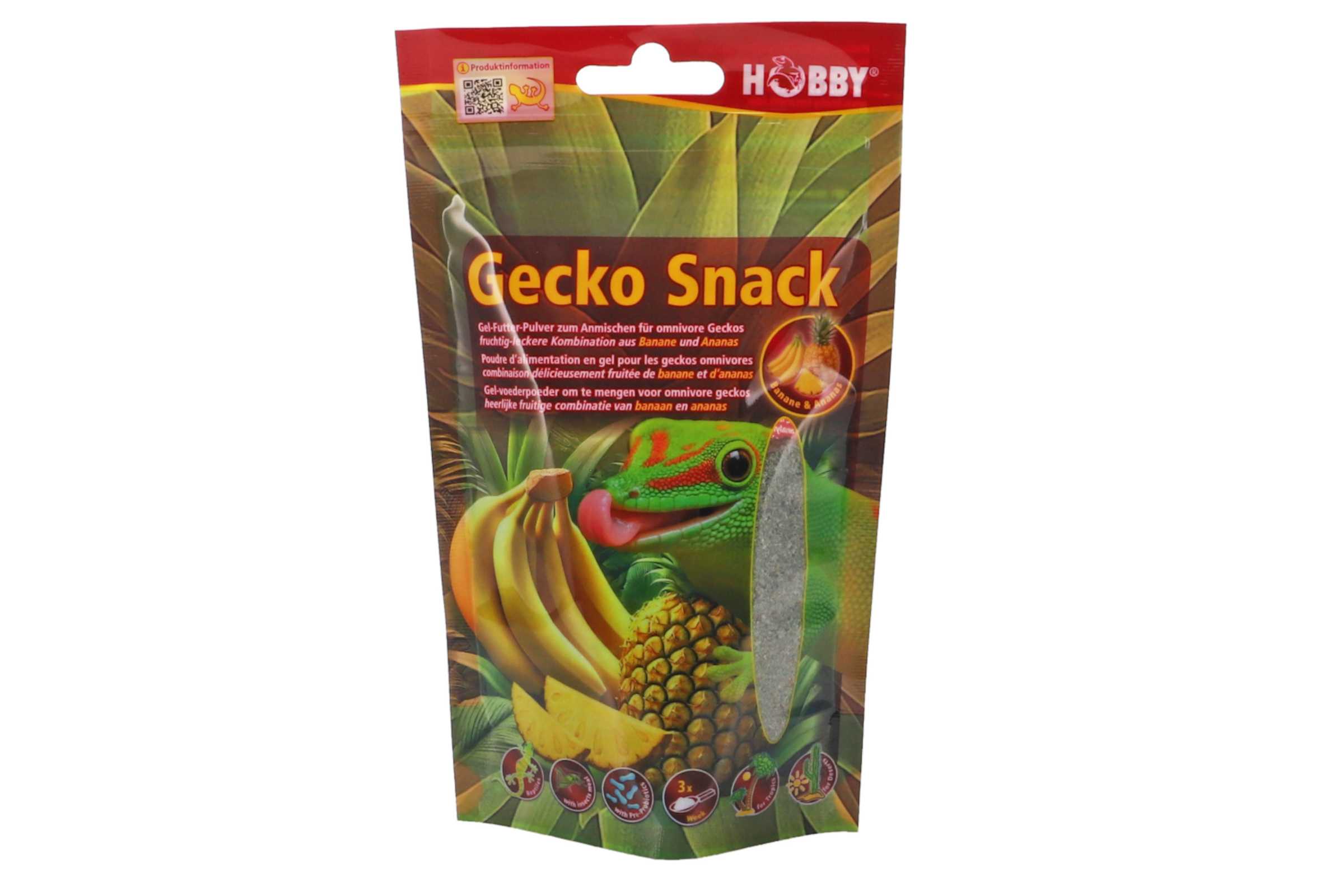 Hobby Gecko Snack Banane / Ananas, 100 g