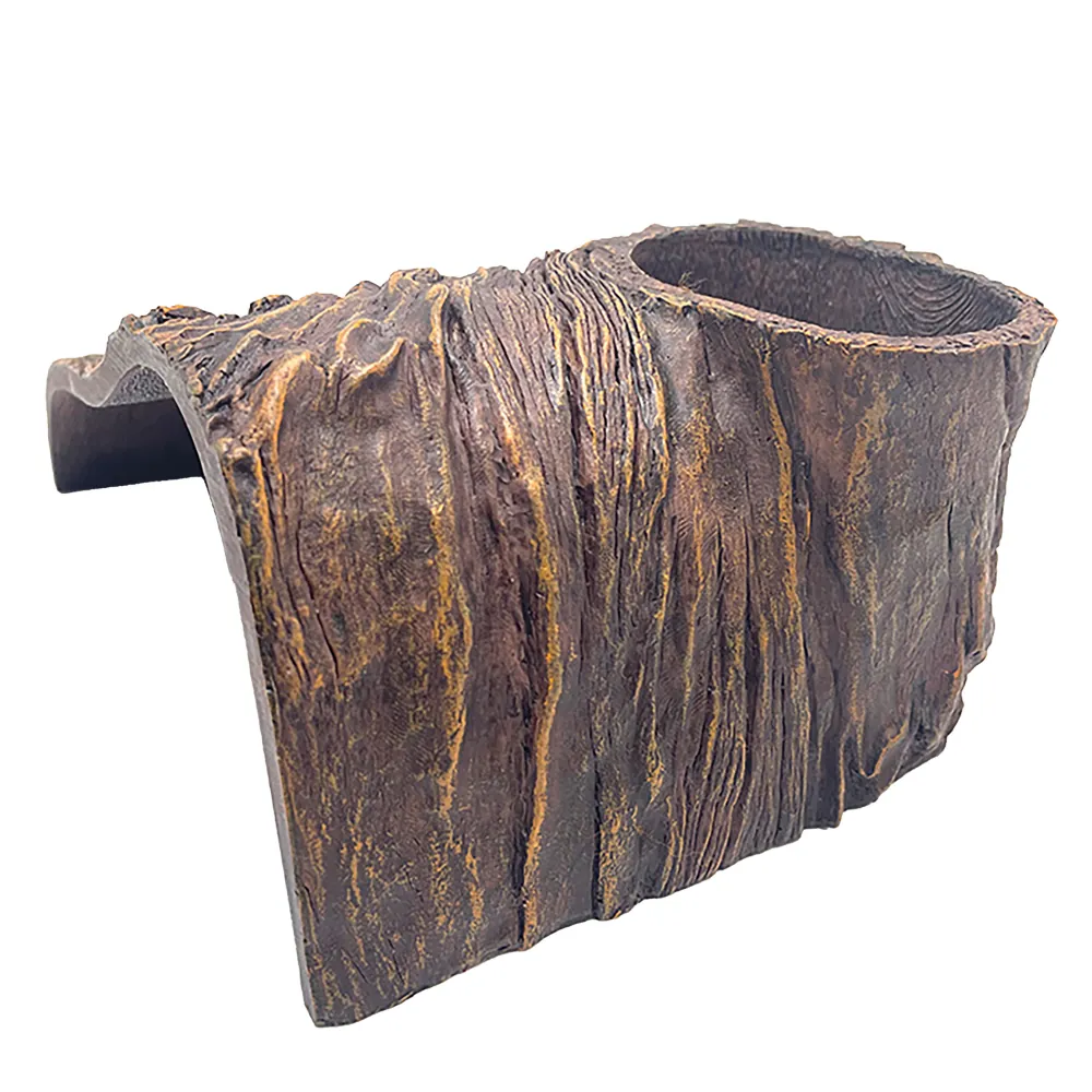 Hobby Root Wood Cave 2, Aquarienhöhle in natürlicher Wurzeloptik (19 x 14 x 8 cm), hohler Versteckstamm für Fische, Garnelen, Reptilien – realistische Baumwurzel-Nachbildung für Aquarium und Terrarium