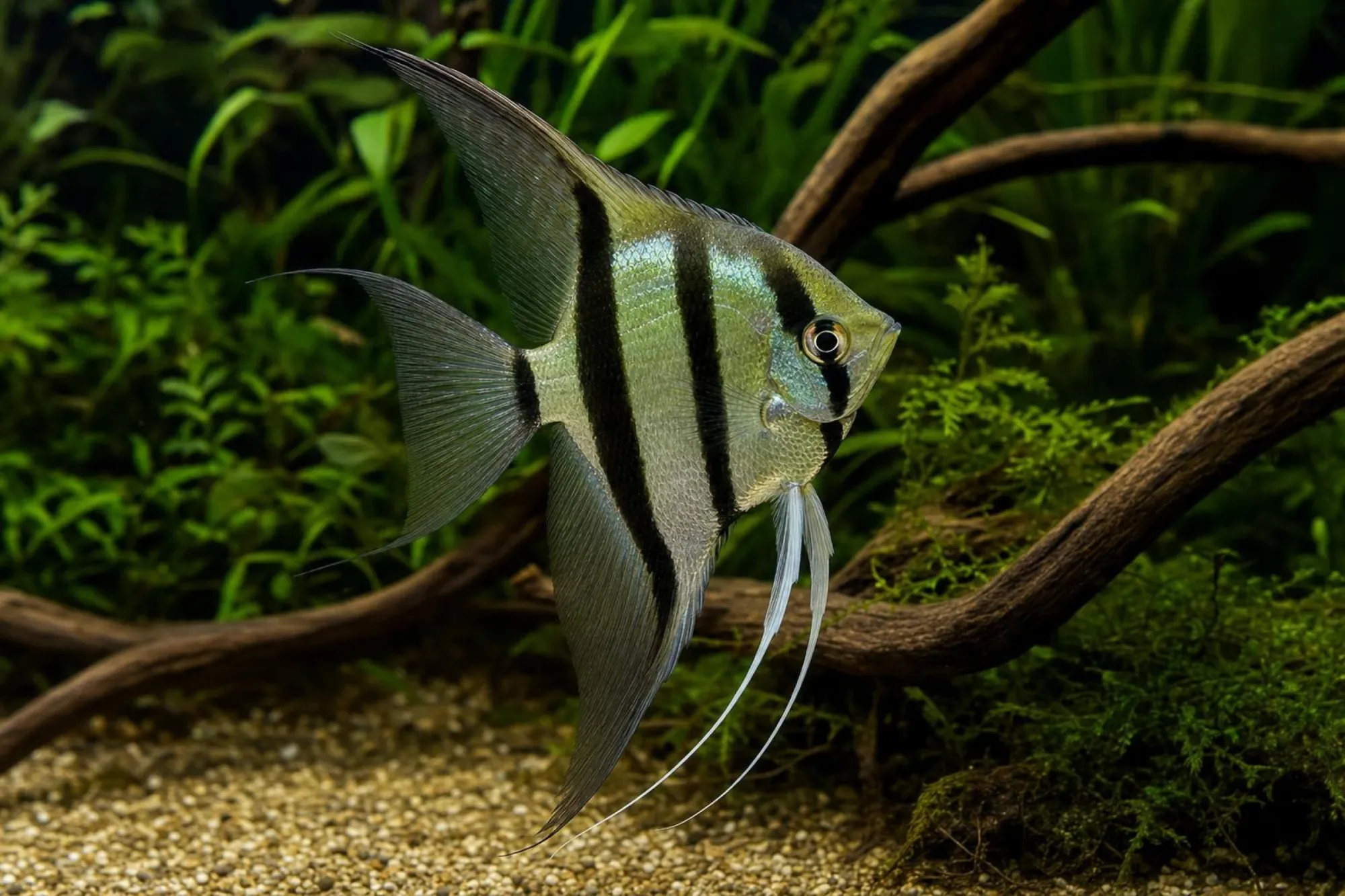 Skalar „Pinoy Green Ghost“, Pterophyllum scalare