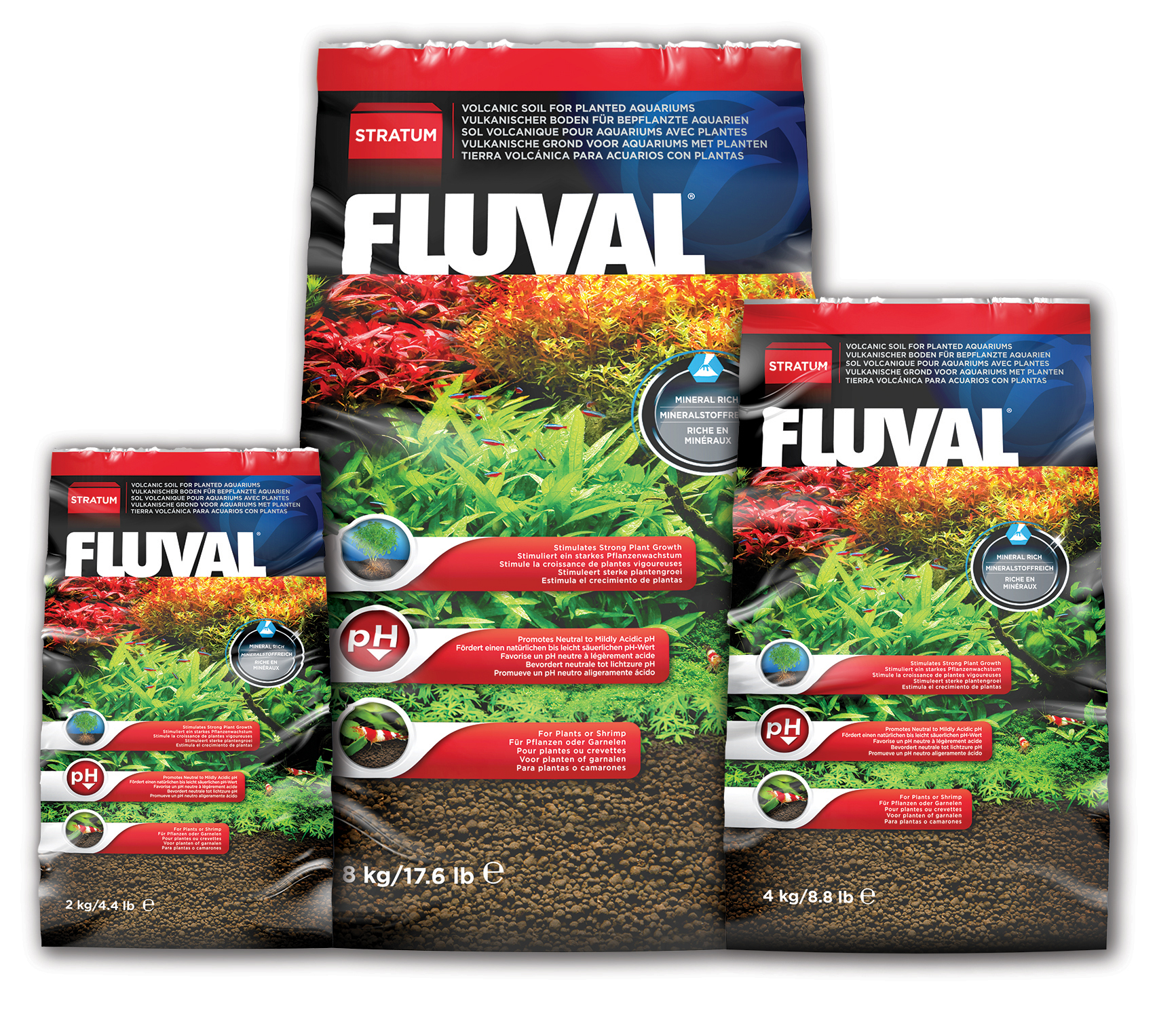 Fluval Stratum f. Pflanzen und Garnelen 2 kg