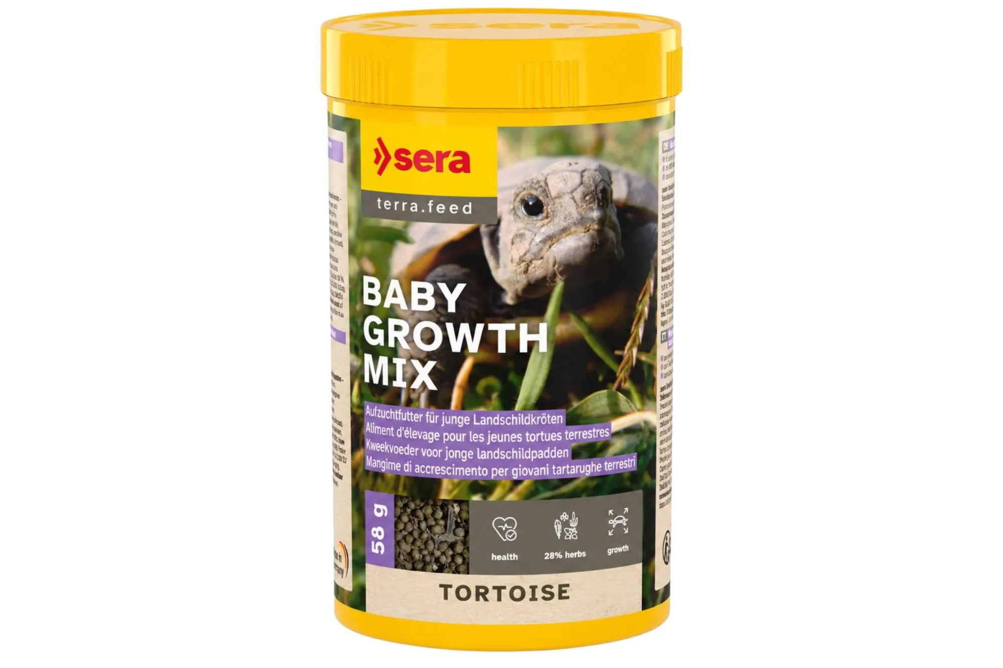 Sera Tortoise Baby Growth Mix 250 ml (58 g) – KI-generierte Abbildung aus Produktreferenz