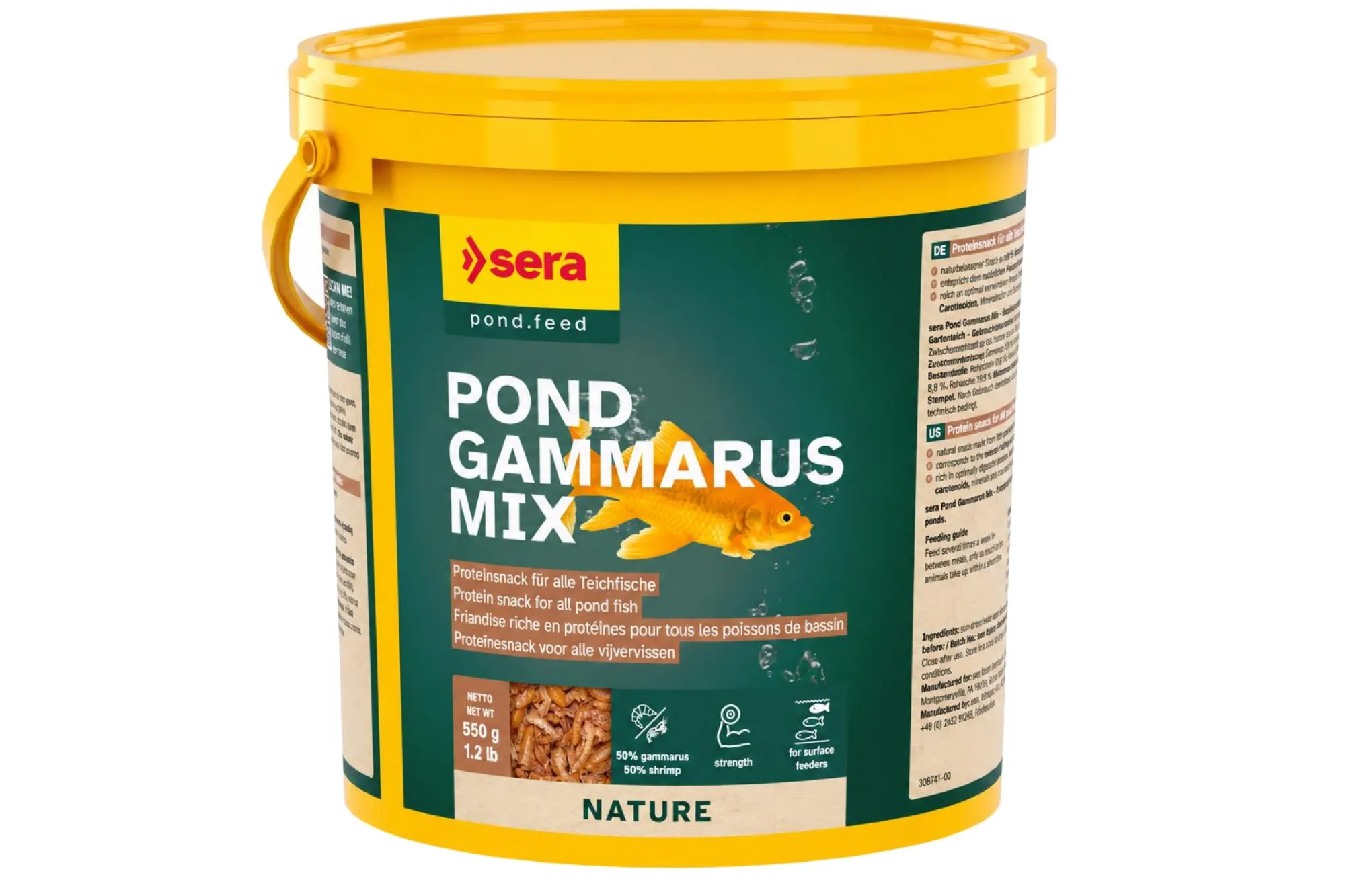 Sera Pond Gammarus Mix 3,8 L / 550 g – KI-generierte Abbildung aus Produktreferenz