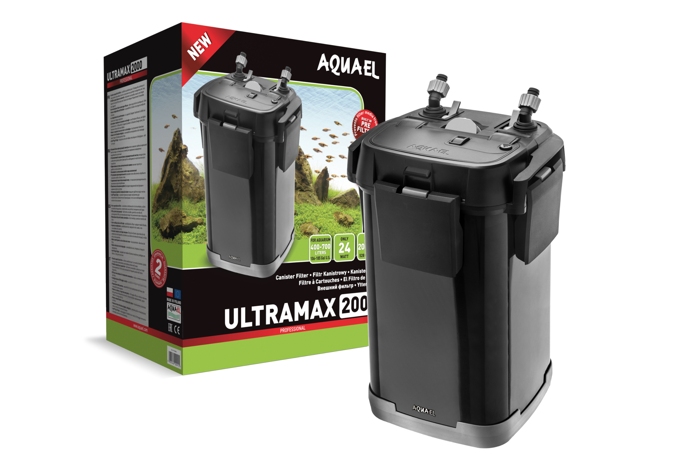 Aquael Filter Ultramax 2000, Kanister-Außenfilter