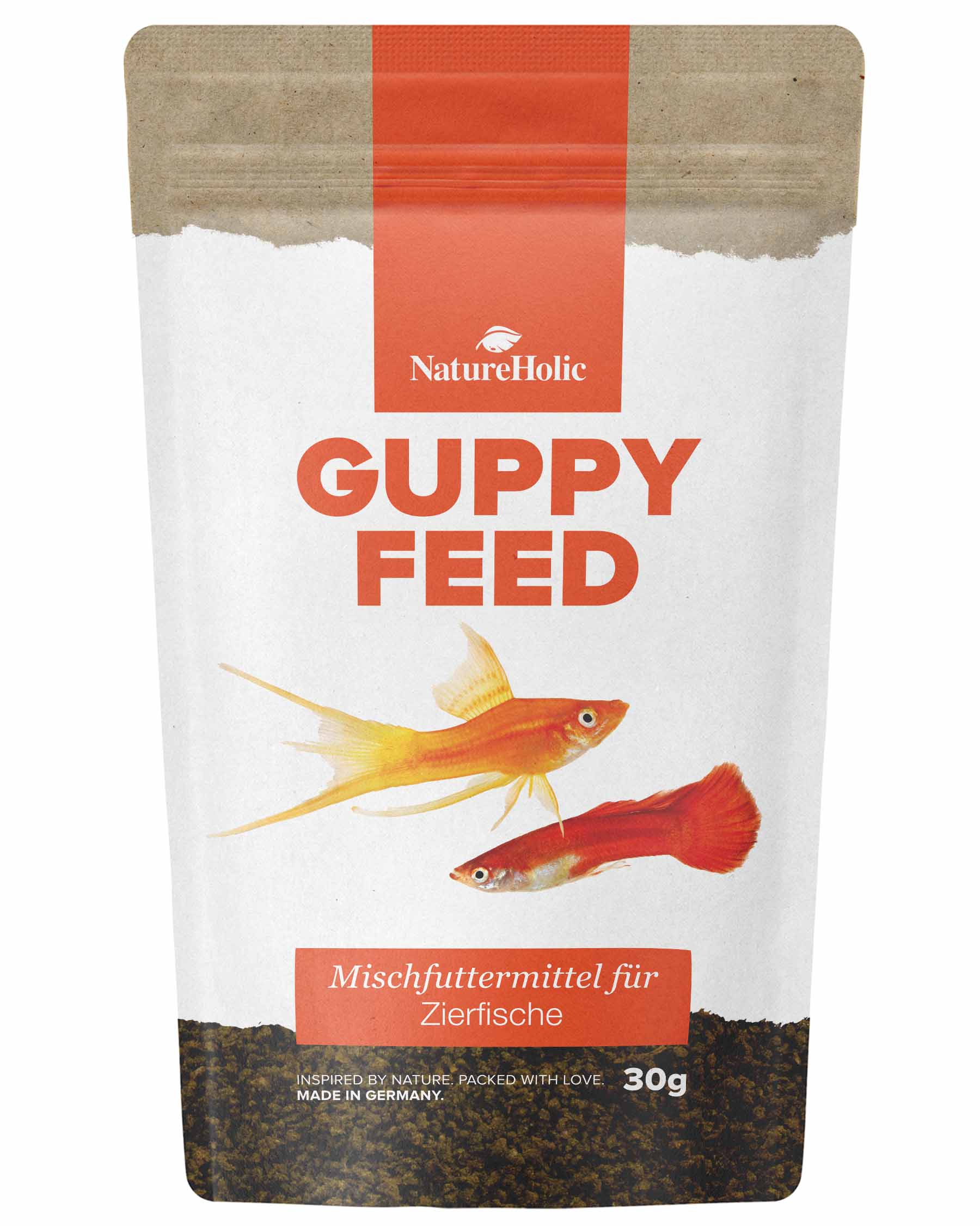 NatureHolic Guppyfeed, Futter für Guppy, 30 g