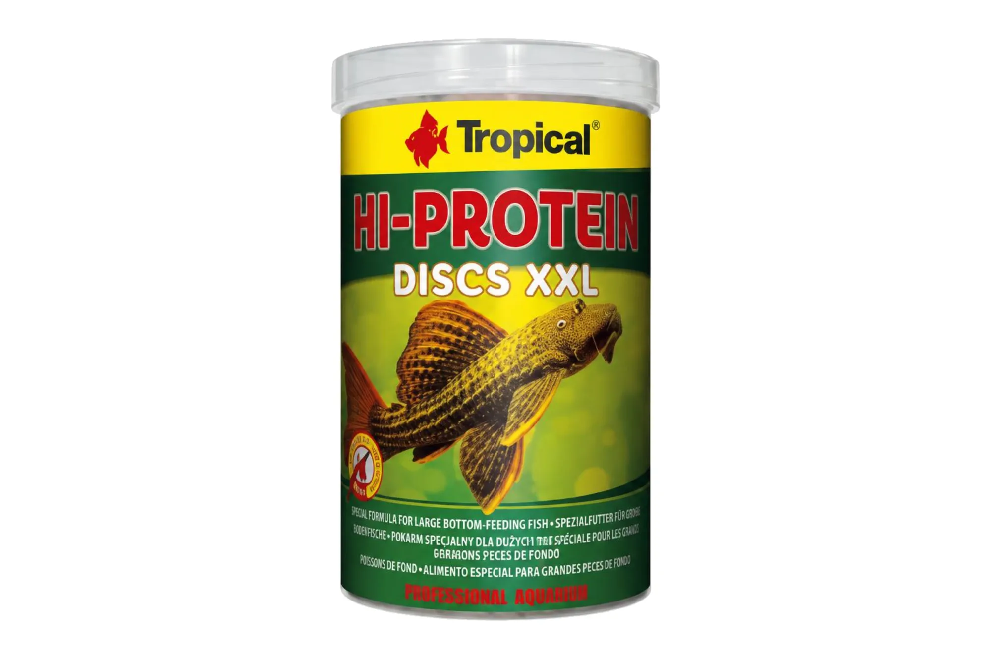 Tropical Hi-Protein Discs XXL 1000 ml / 500 g – KI-generierte Abbildung aus Produktreferenz