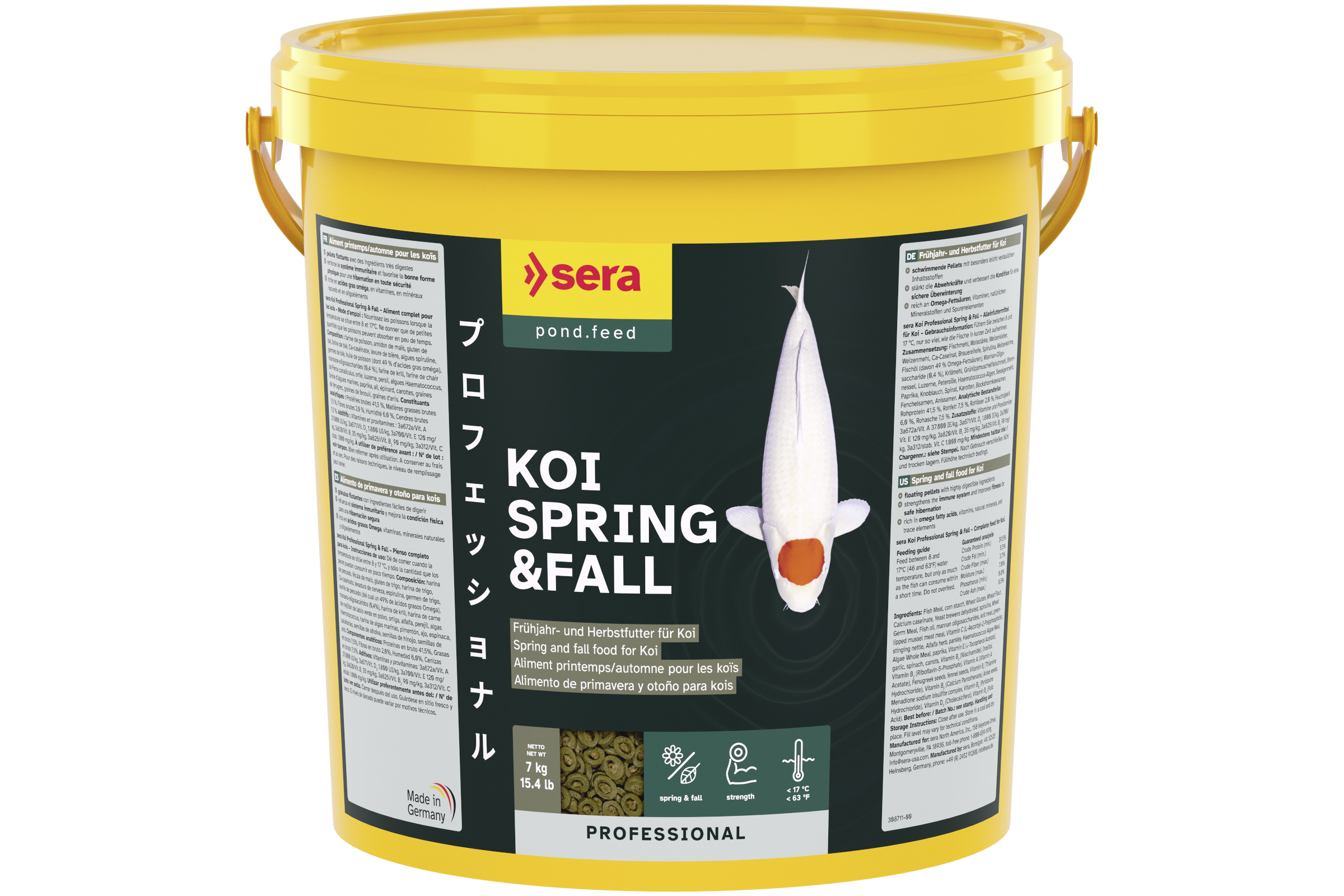 Sera Koi Professional Spring & Fall, Koifutter, 21 L (7 kg)