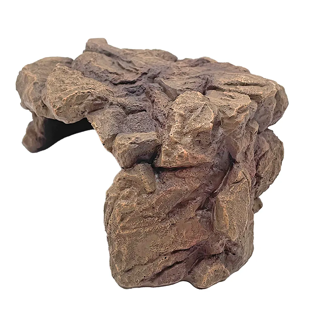 Hobby Desert Stone Cave 2: realistisch gestaltete Felshöhle in Wüstenoptik aus wasserneutralem Polyresin, 25,4 × 10,7 × 17,3 cm – sicherer Unterschlupf für Reptilien, Amphibien und Wirbellose