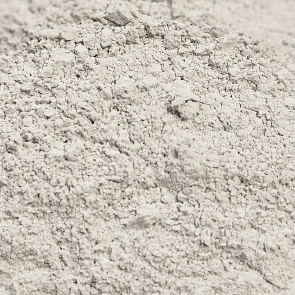 Nahaufnahme weißes Lehmpulver: Hobby Terrano Clay Powder 1,3 kg zur Stabilisierung von Terrarienboden, mineralisch bindend, formstabil aber grabbar