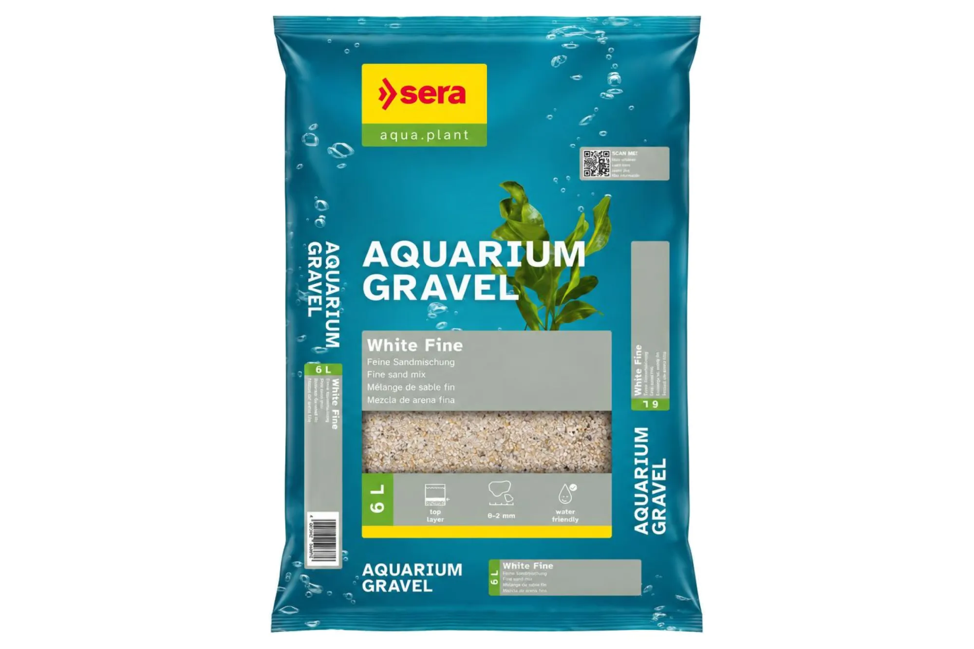 Sera Aquarium Gravel White Fine Ø 0–2 mm 6 L – KI-generierte Abbildung aus Produktreferenz