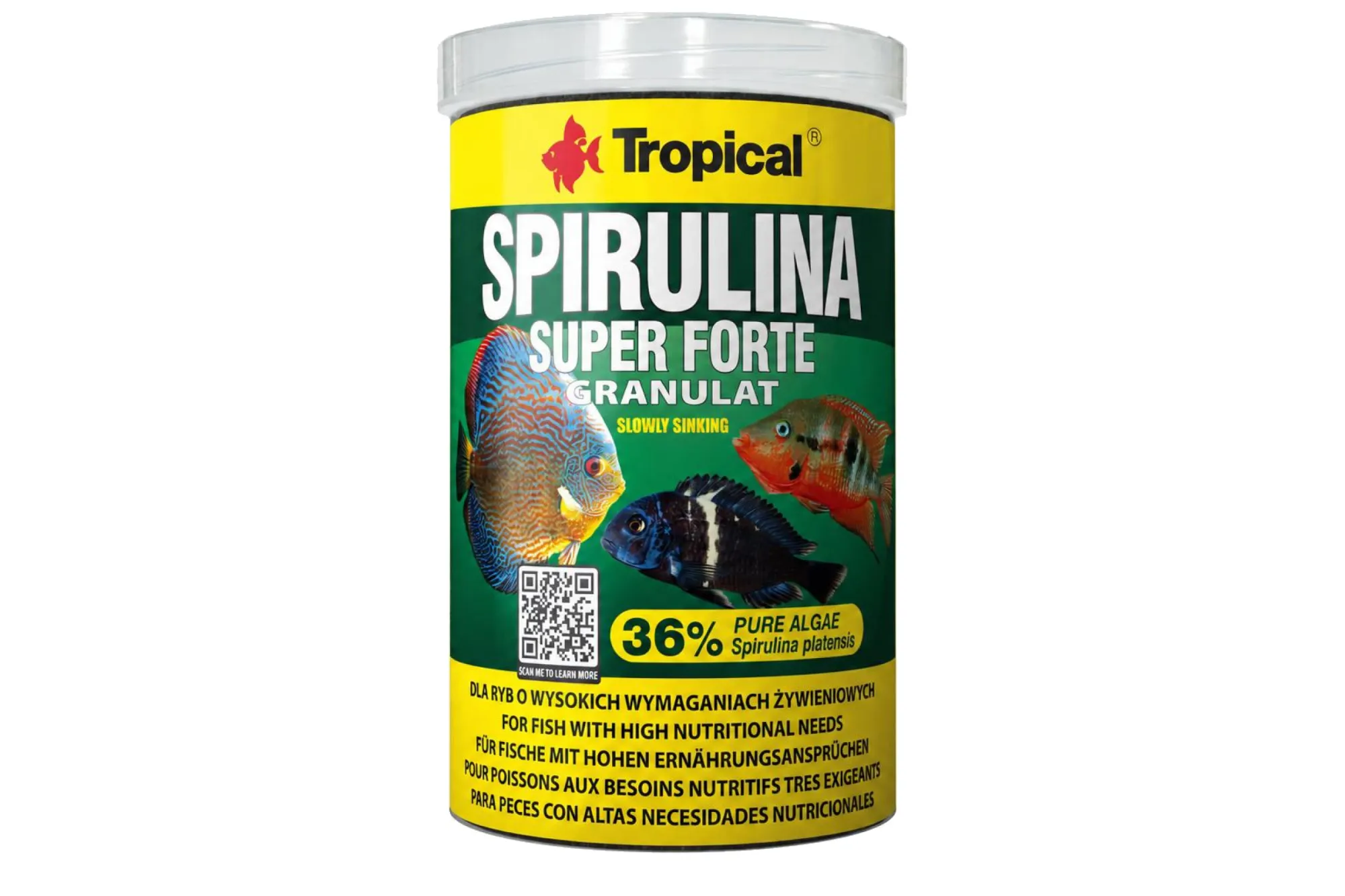 Tropical Super Spirulina Forte 36% Granulat 1000 ml – KI-generierte Abbildung aus Produktreferenz
