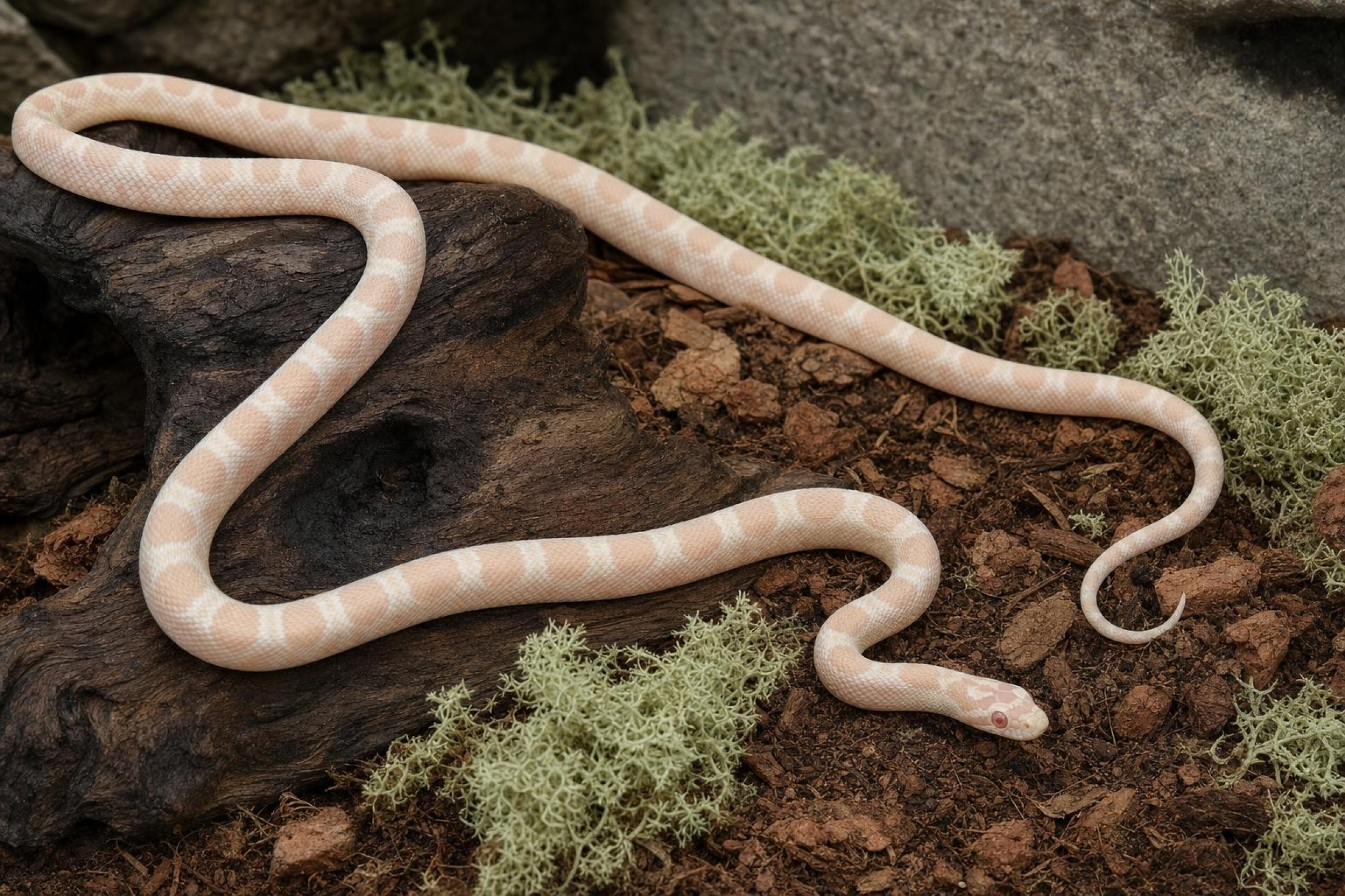 Kornnatter „Xantisch Snow“, Pantherophis guttatus