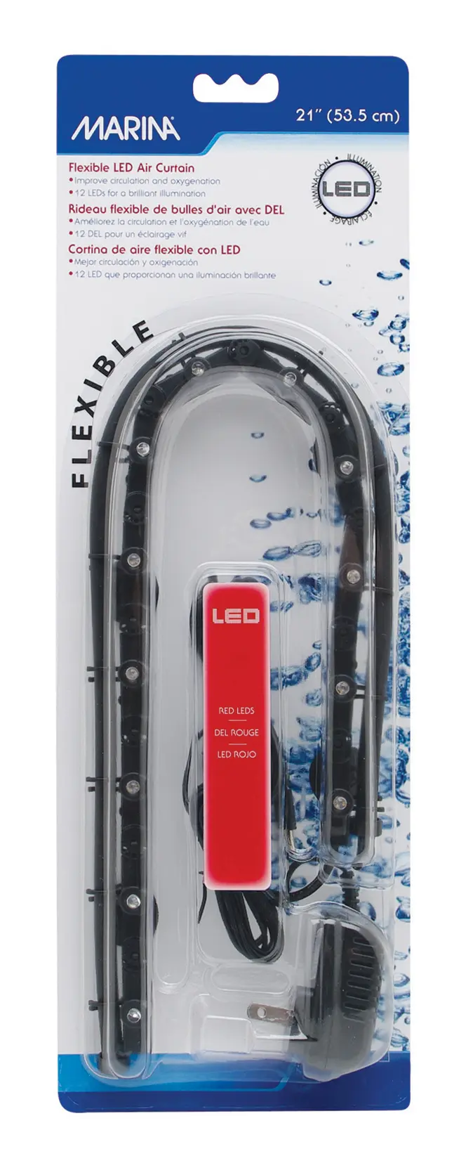 Marina Flex LED Vorhang rot 53,34 cm