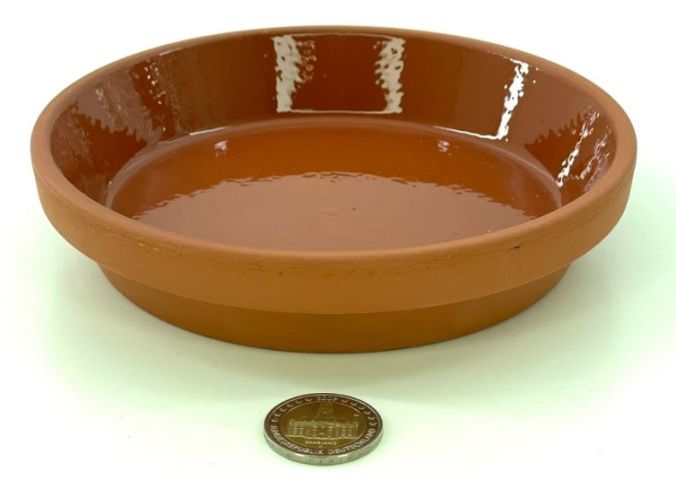 Futterschale glasiert 15,7 x 3,3 cm (Ø14 cm innen)