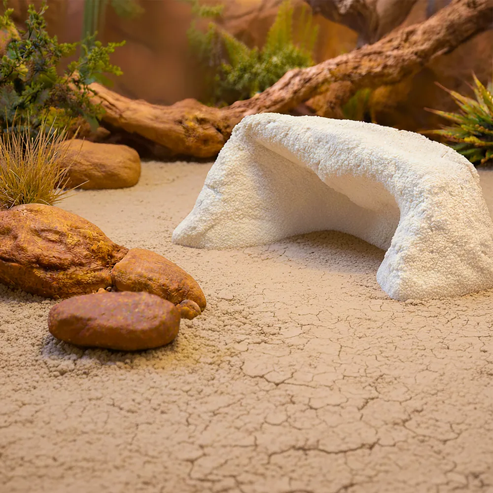 Weißes Hobby Terrano Clay Powder Lehmpulver im Terrarium, fein gemahlenes mineralisches Bindemittel zur Verfestigung von Sand und Erde; sorgt für grabbare Zonen und stabile Bodengestaltung, Produkt 1,3 kg