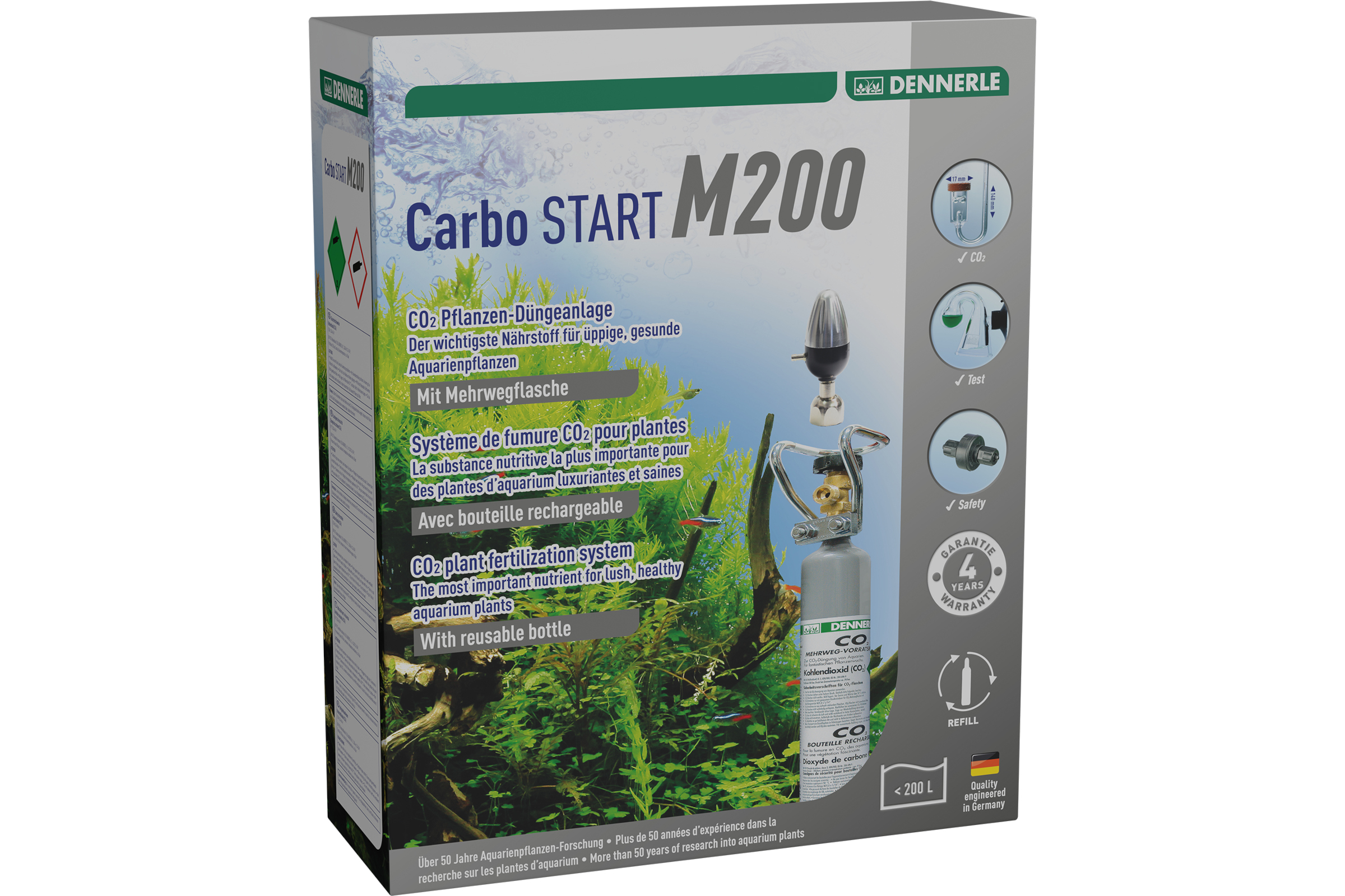 Dennerle CO² Pflanzen-Dünge-Set Mehrweg Carbo Start M200 (Primus 160)