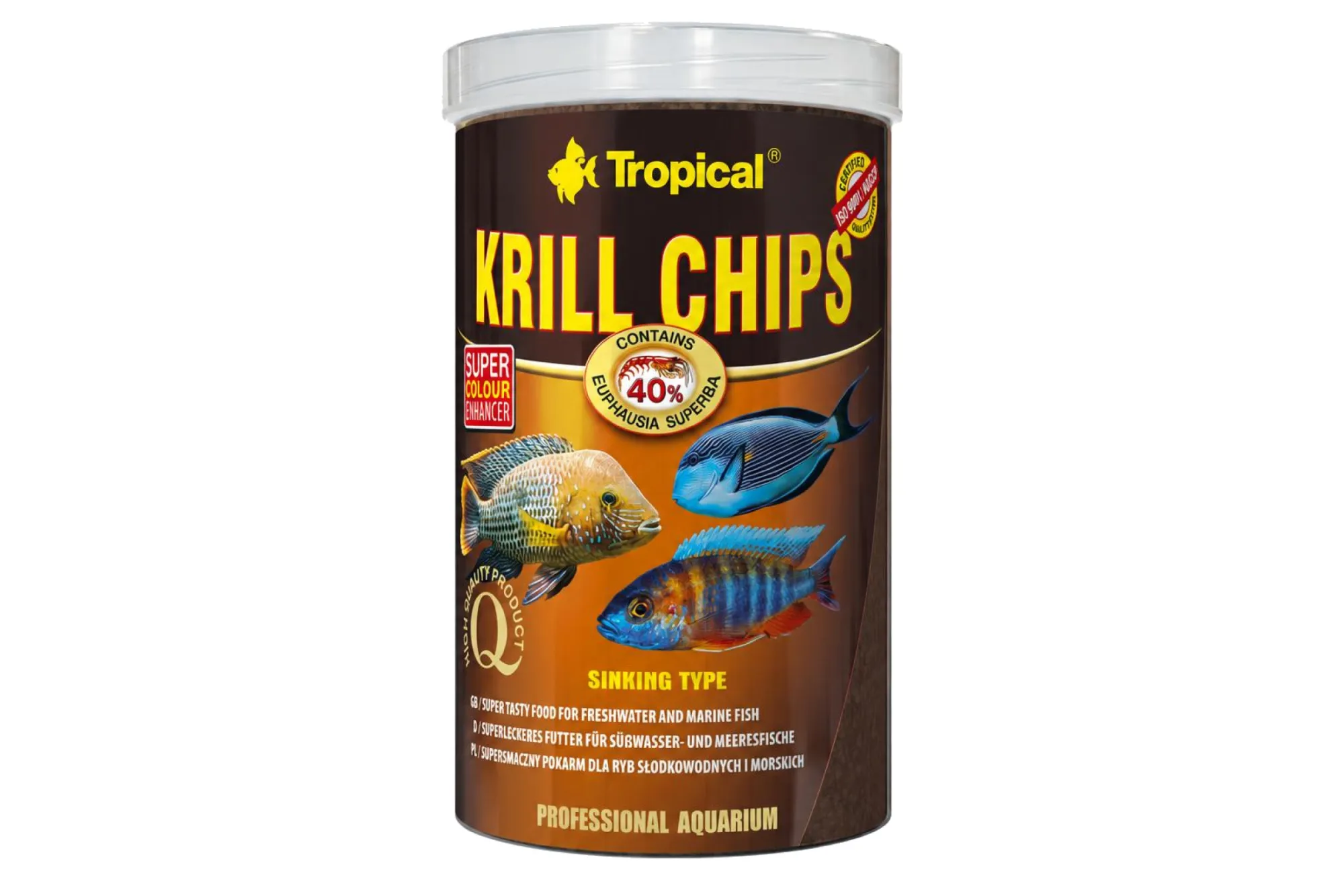 Tropical KRILL CHIPS 1000 ml – KI-generierte Abbildung aus Produktreferenz