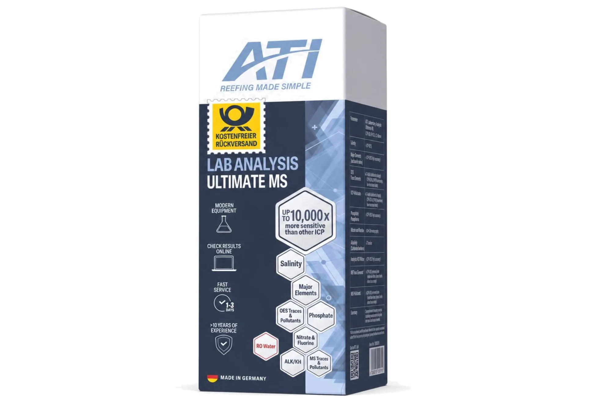 ATI ICP Laboranalyse Ultimate MS + Rückversand DE – KI-generierte Abbildung aus Produktreferenz