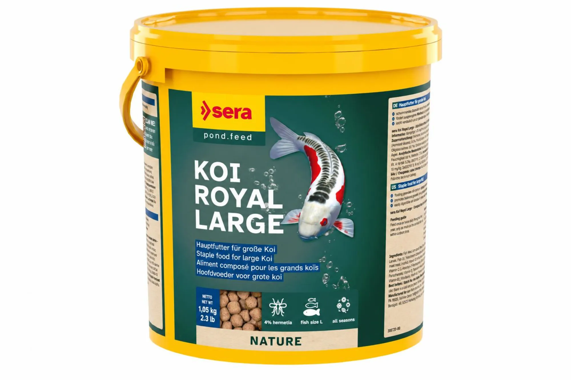 sera Koi Royal Large 3,8 L (1,05 kg) – KI-generierte Abbildung aus Produktreferenz