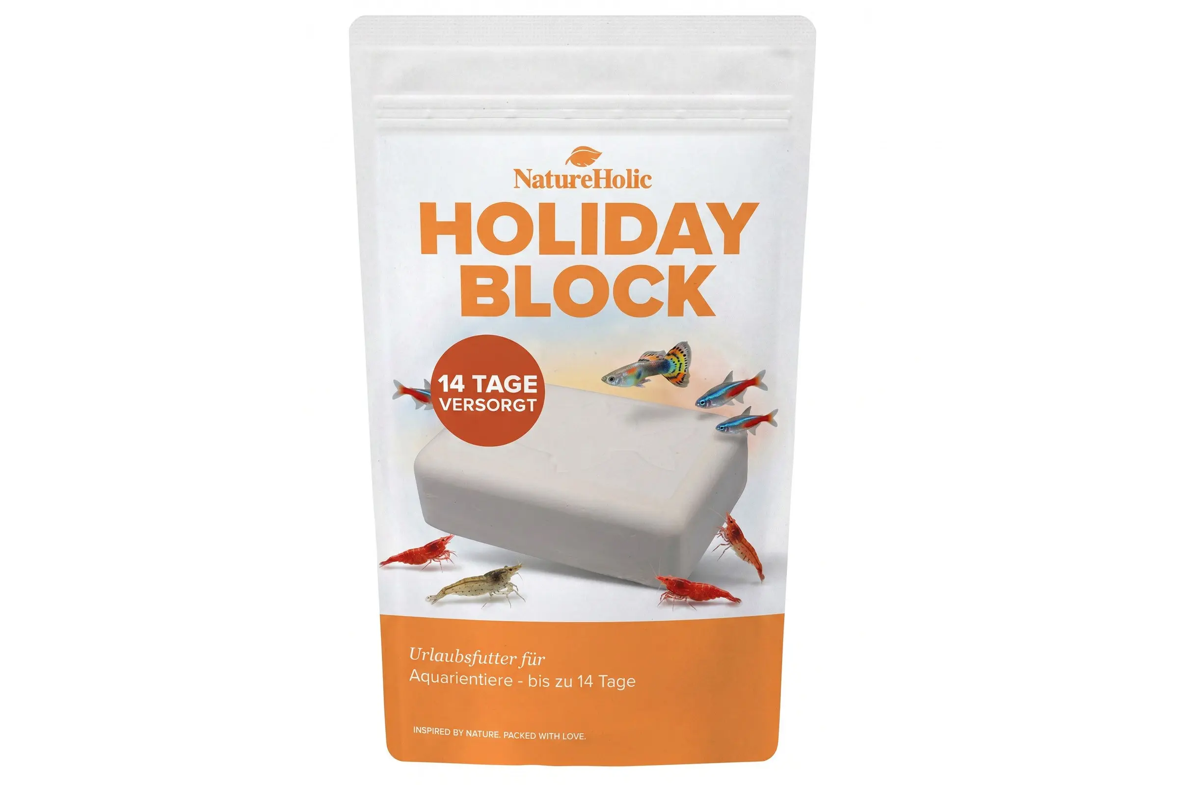 NatureHolic Holiday Block – Aquarium-Urlaubsfutter – 30 g