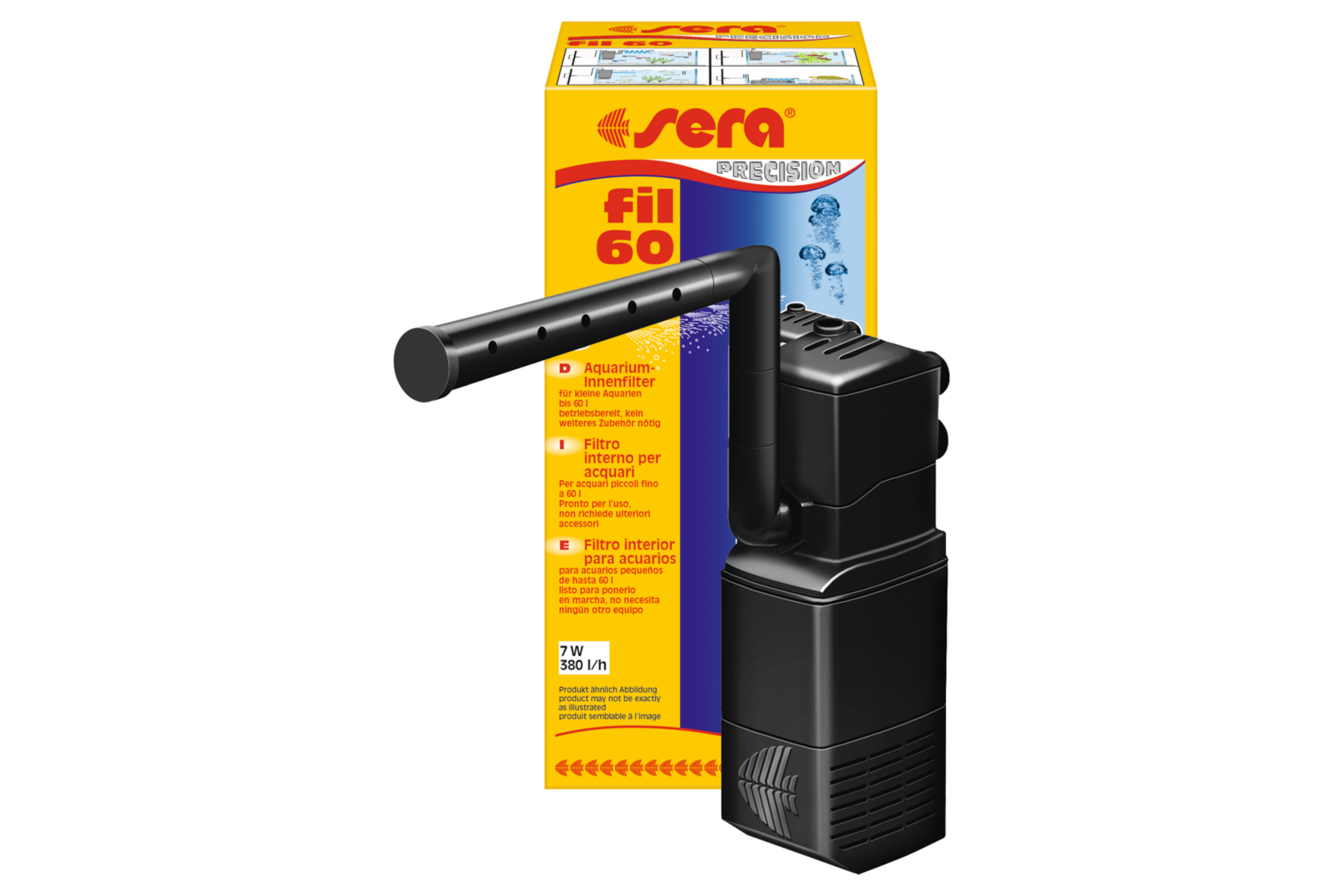 Sera Innenfilter Fil 60, Aquarium-Innenfilter bis 60 Liter