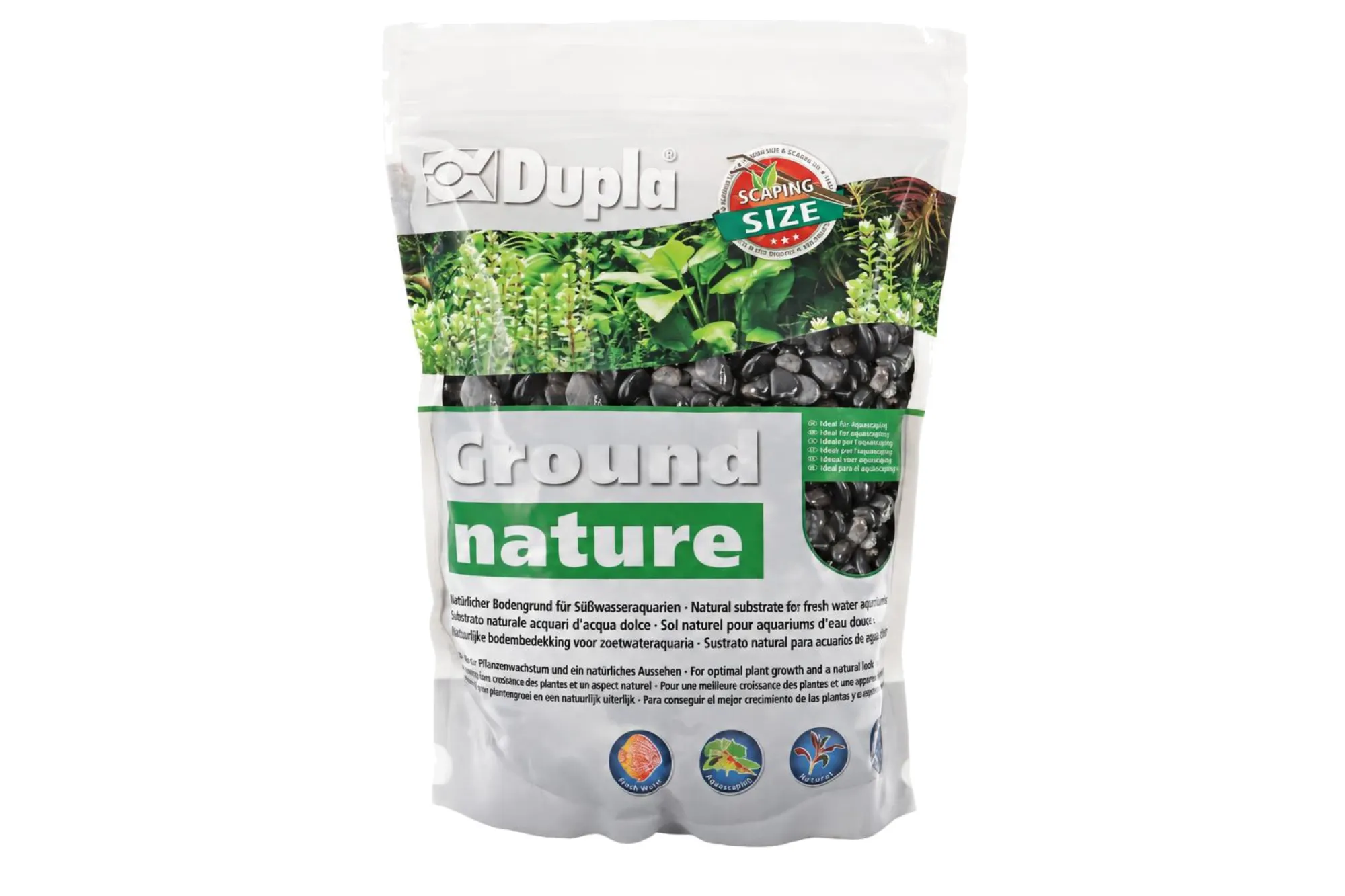 Dupla Ground nature Black Pebbles 2 kg – KI-generierte Abbildung aus Produktreferenz