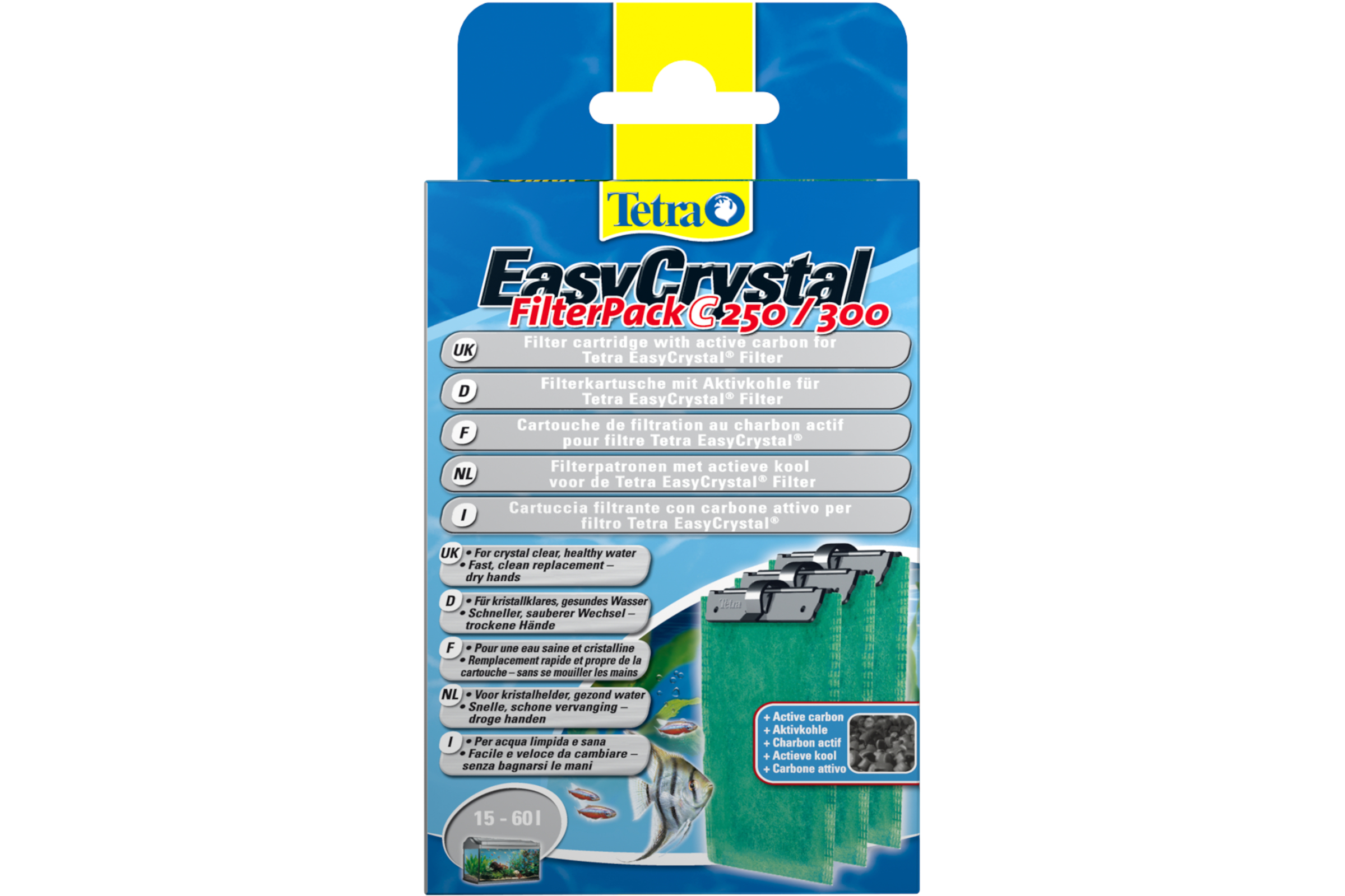 Tetra EasyCrystal Filter Pack C250/300 mit Aktivkohle, Ersatz-Filterkartuschen, 3 Stück
