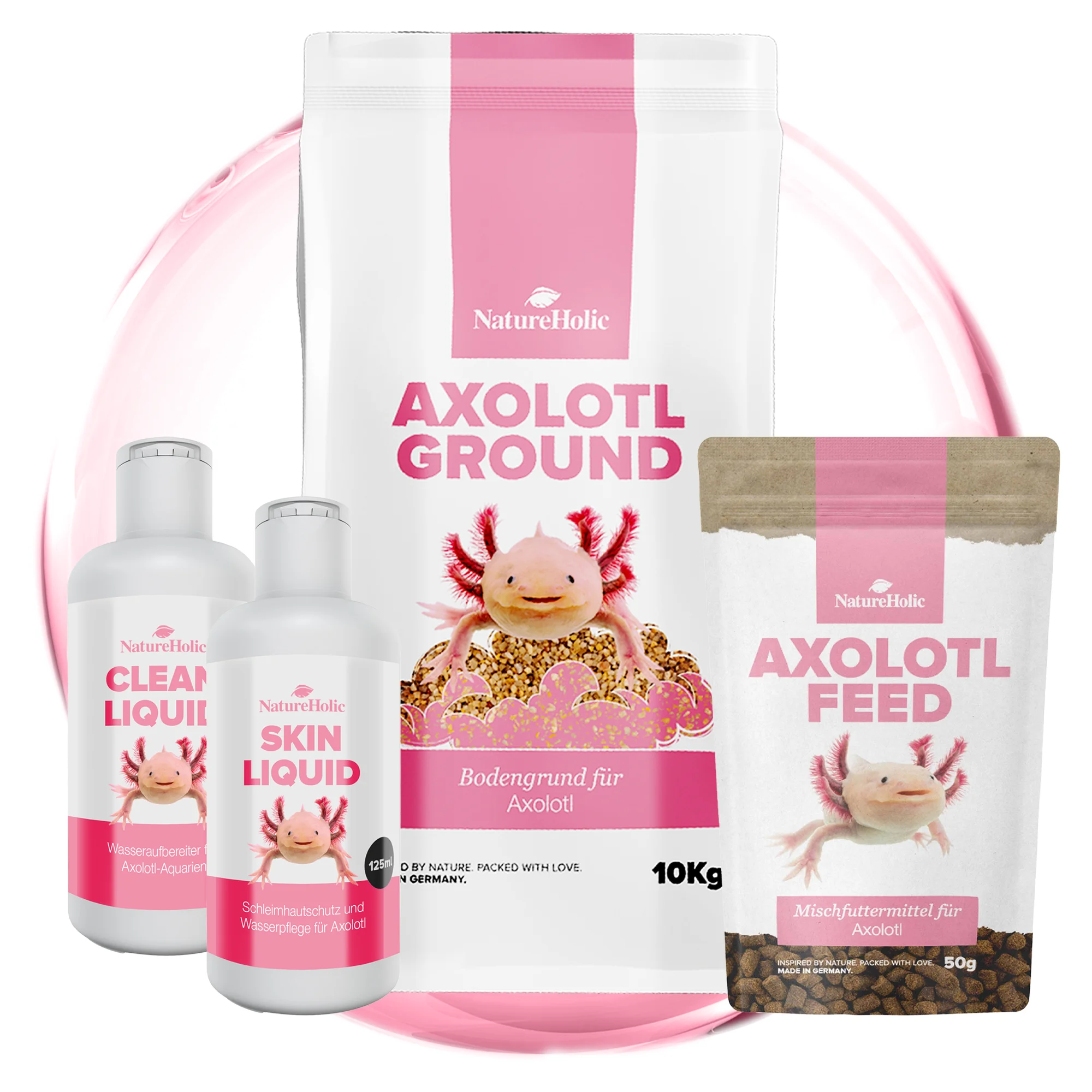 NatureHolic Axolotl Rundum Sorglos-Paket
