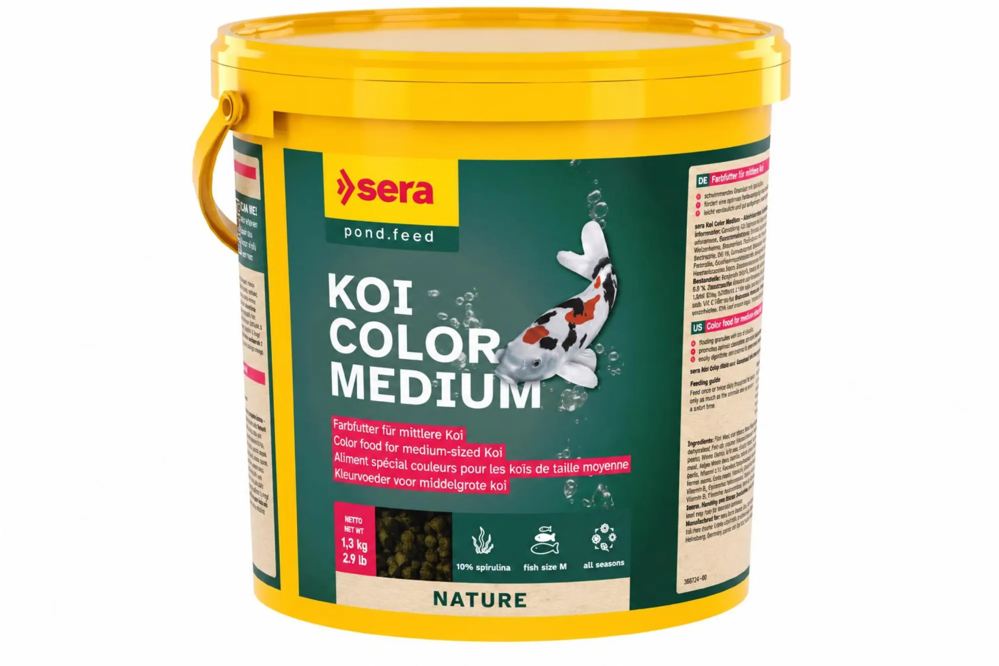 sera Koi Color nature Medium 3,8 l / 1,3 kg – KI-generierte Abbildung aus Produktreferenz