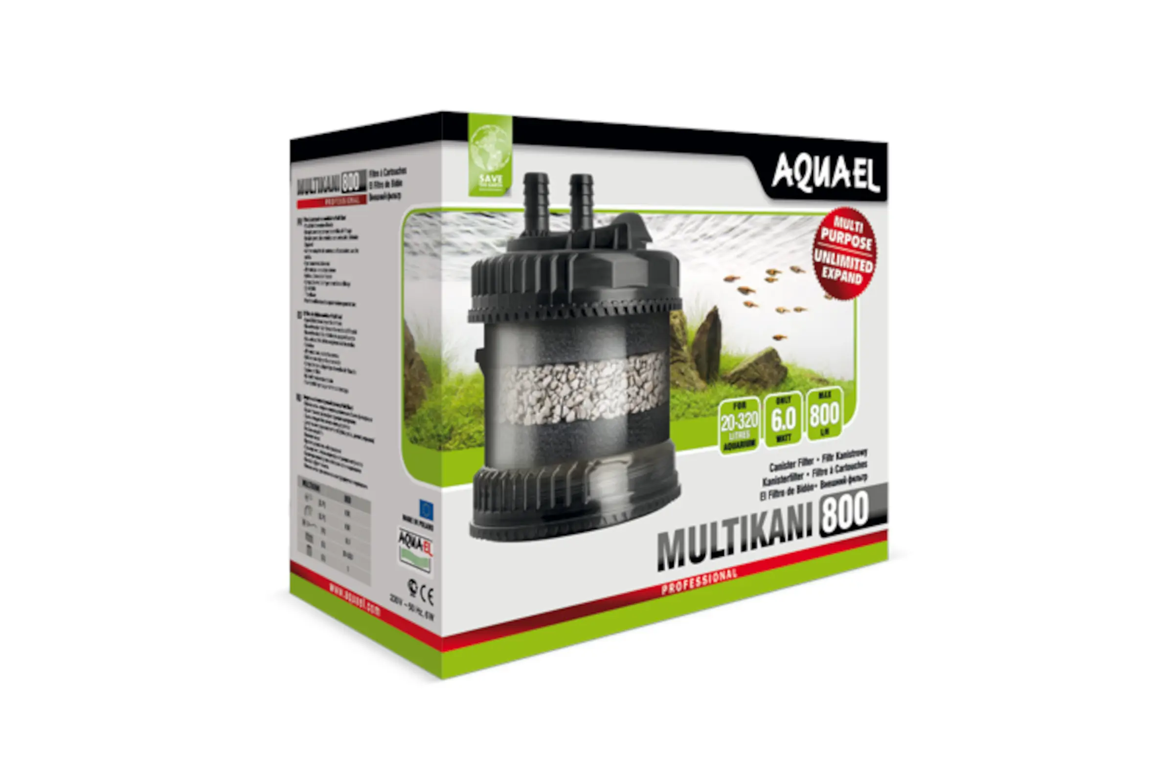 Aquael Filter Multikani 800, Außenfilter