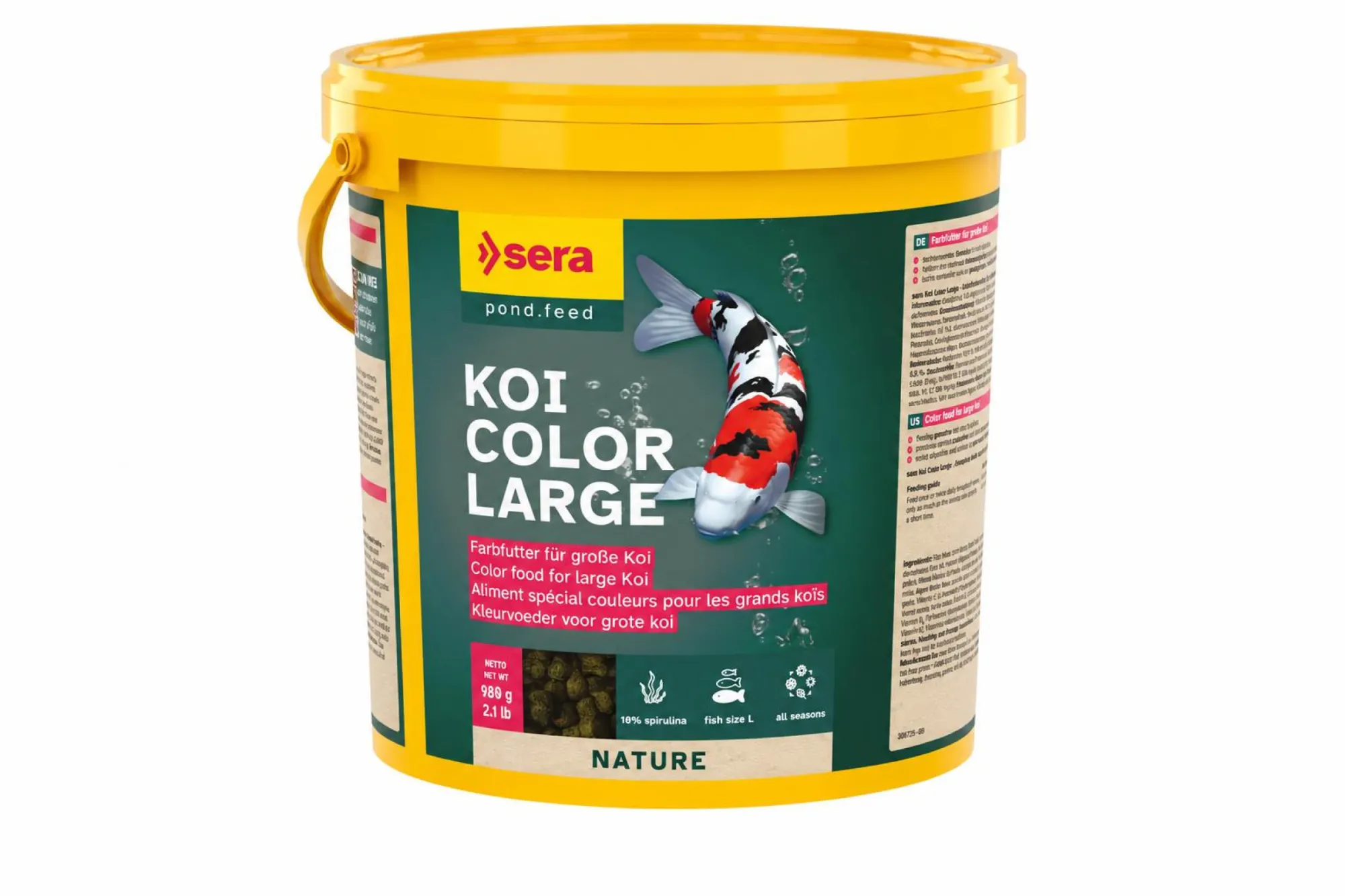 sera Koi Color nature LARGE 3800 ml – KI-generierte Abbildung aus Produktreferenz