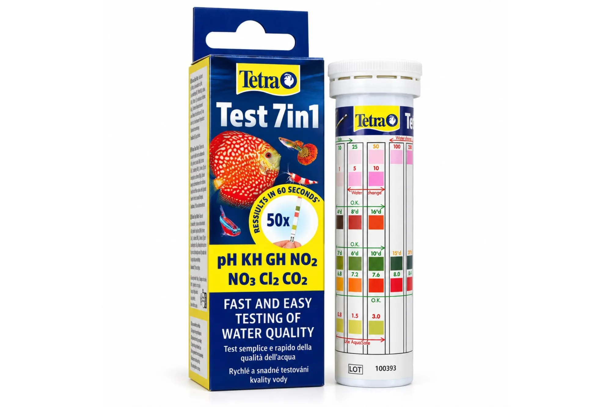 Tetra Test 7in1 50 Stück – KI-generiertes Produktbild