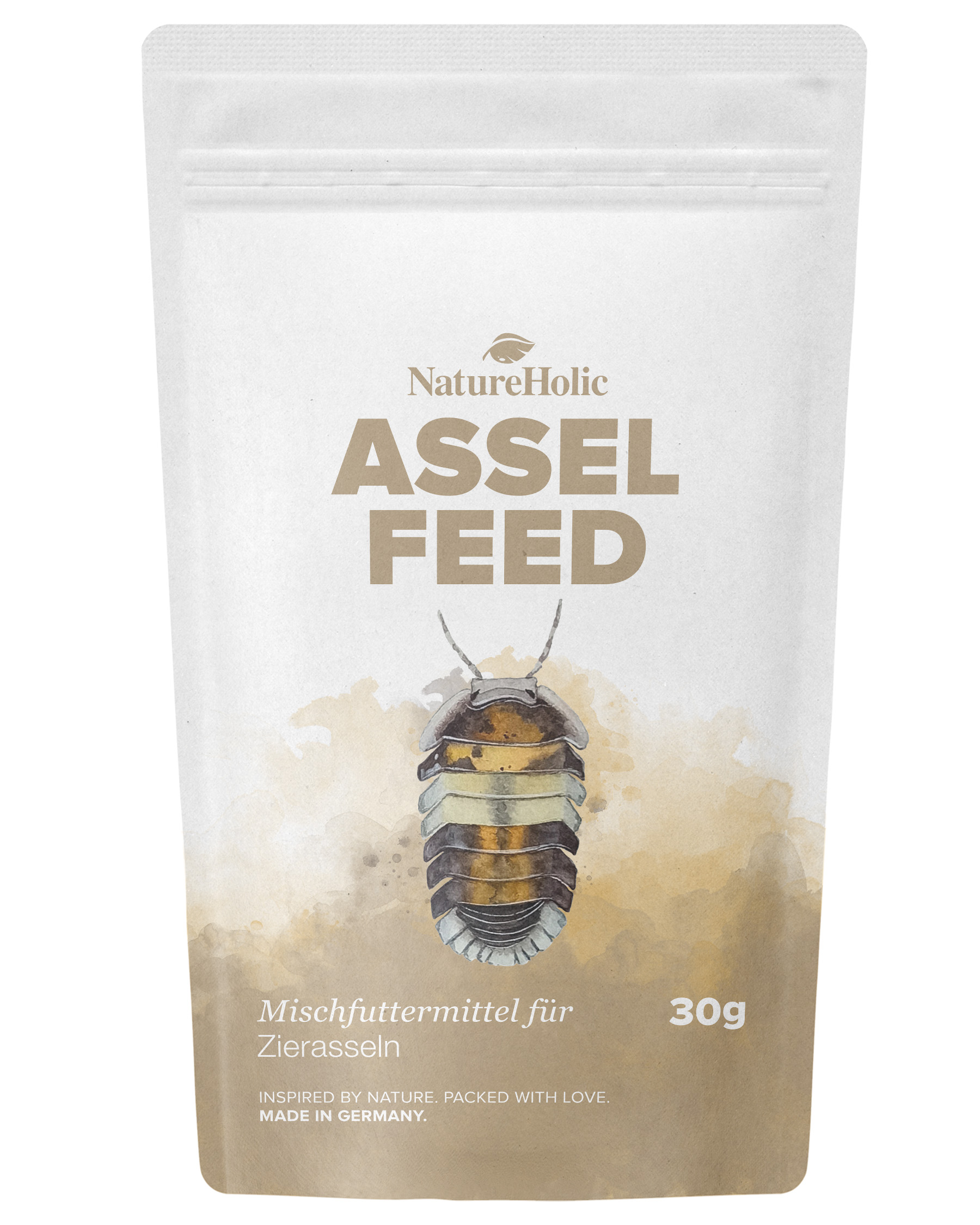 NatureHolic Assel Feed, Mischfutter für Asseln, 30 g