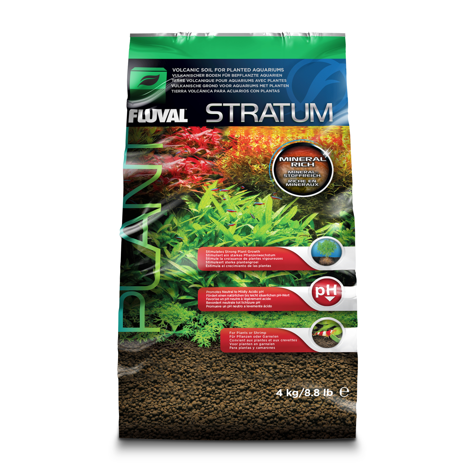 Fluval Stratum f. Pflanzen und Garnelen 4 kg Fluval Stratum f. Pflanzen und Garnelen 4 kg