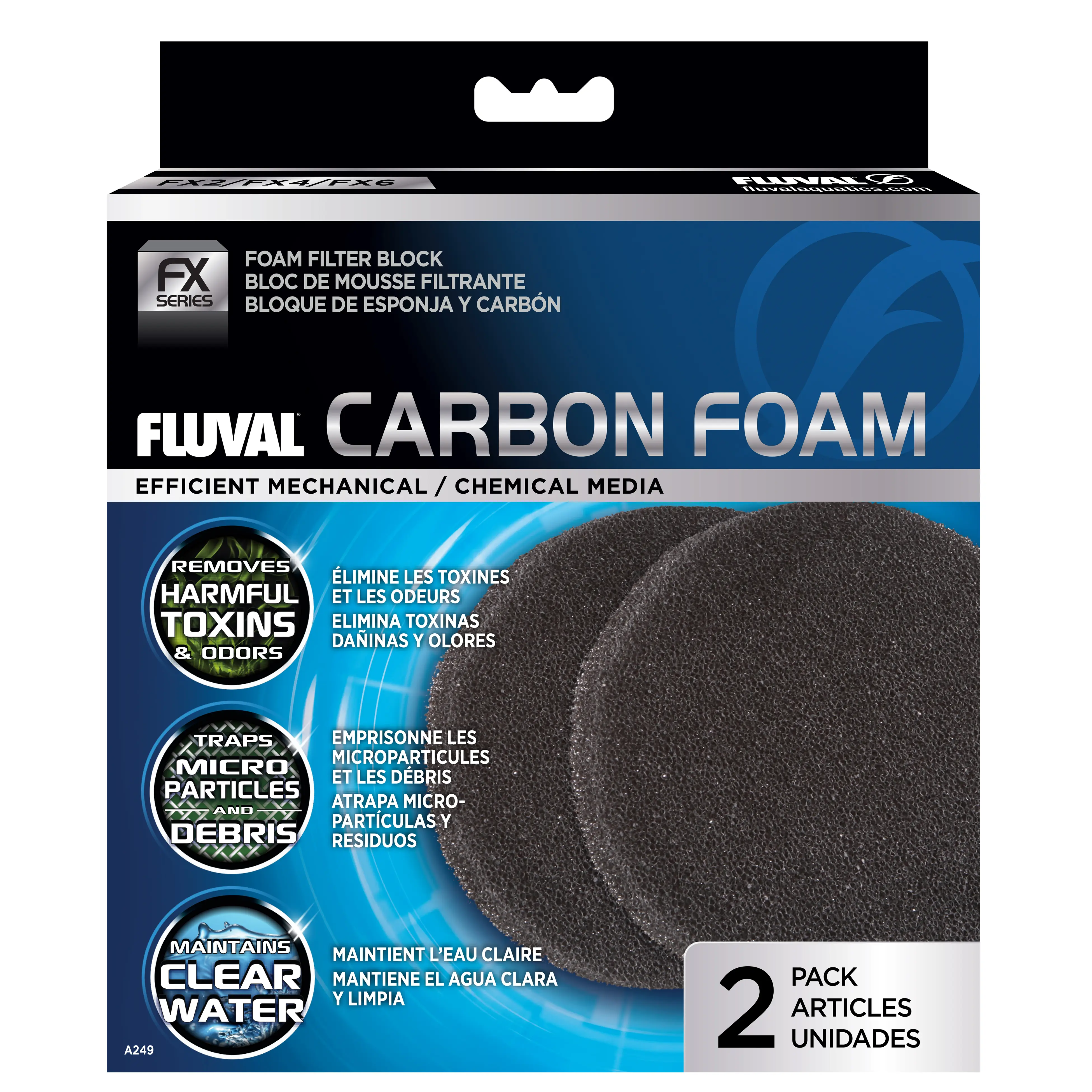 Fluval FX5/6 Kohle/Filterschwamm 2er-Pack