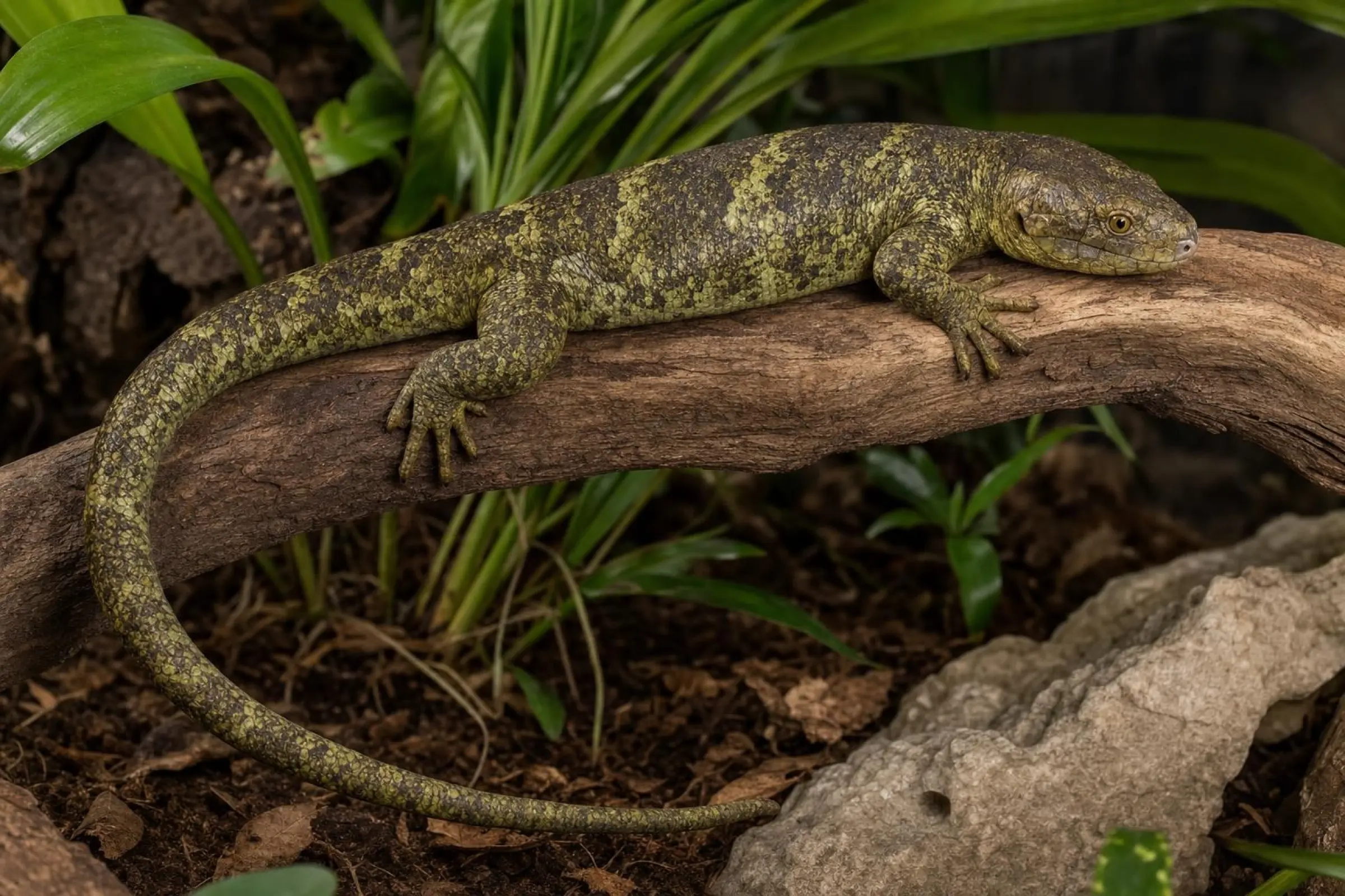 Wickelschwanzskink, Corucia zebrata