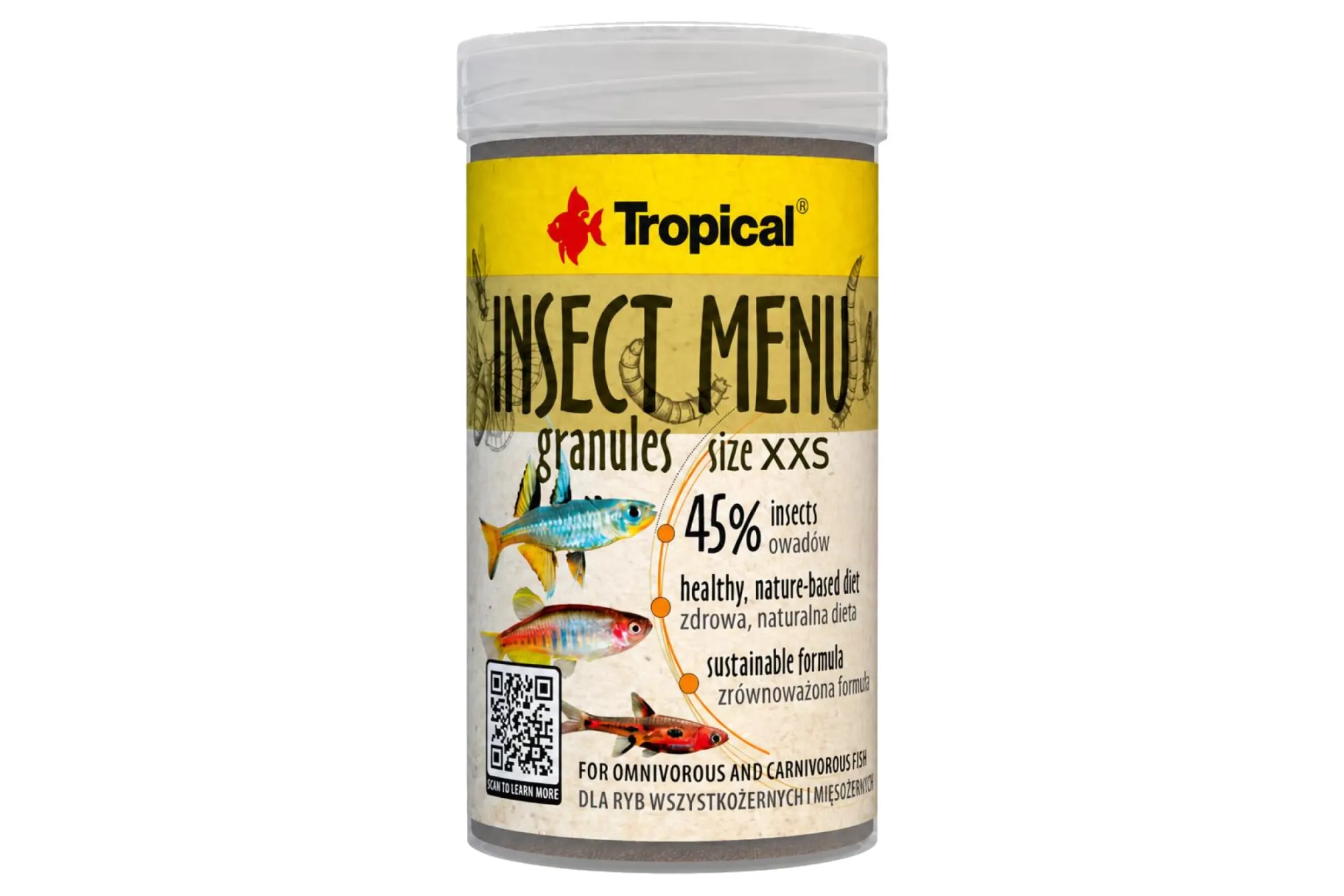 Tropical Insect Menu Granules Size XXS 100 ml – KI-generierte Abbildung aus Produktreferenz