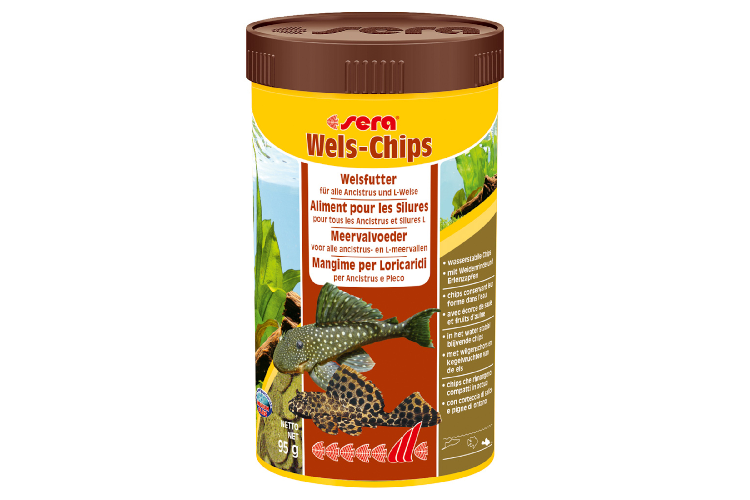 Sera Wels-Chips Nature, Hauptfutter-Chips, in 250 und 1000 ml