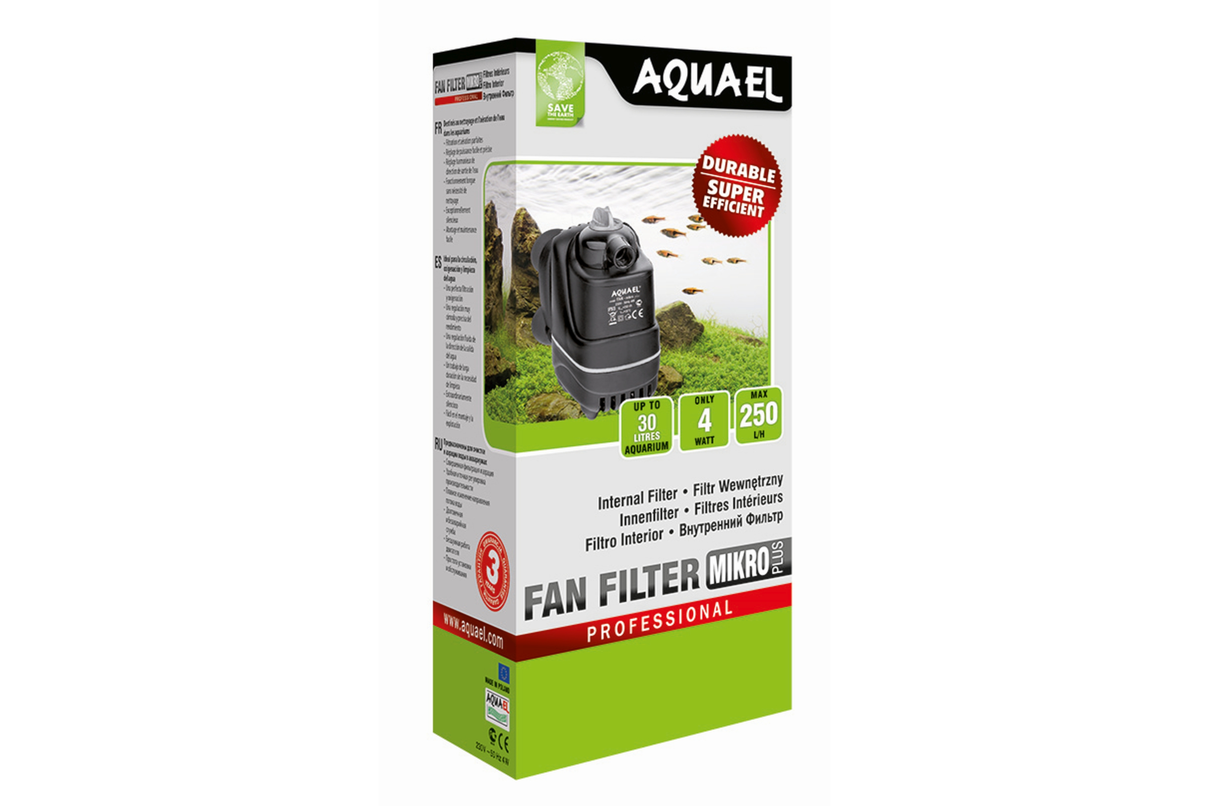 Aquael Filter Fan Mikro Plus, Nano-Innenfilter