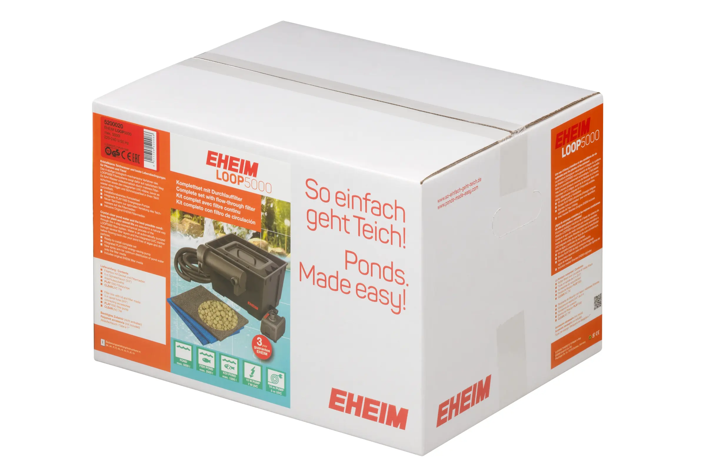 Eheim LOOP5000, Teich-Durchlauffilterset mit UVC